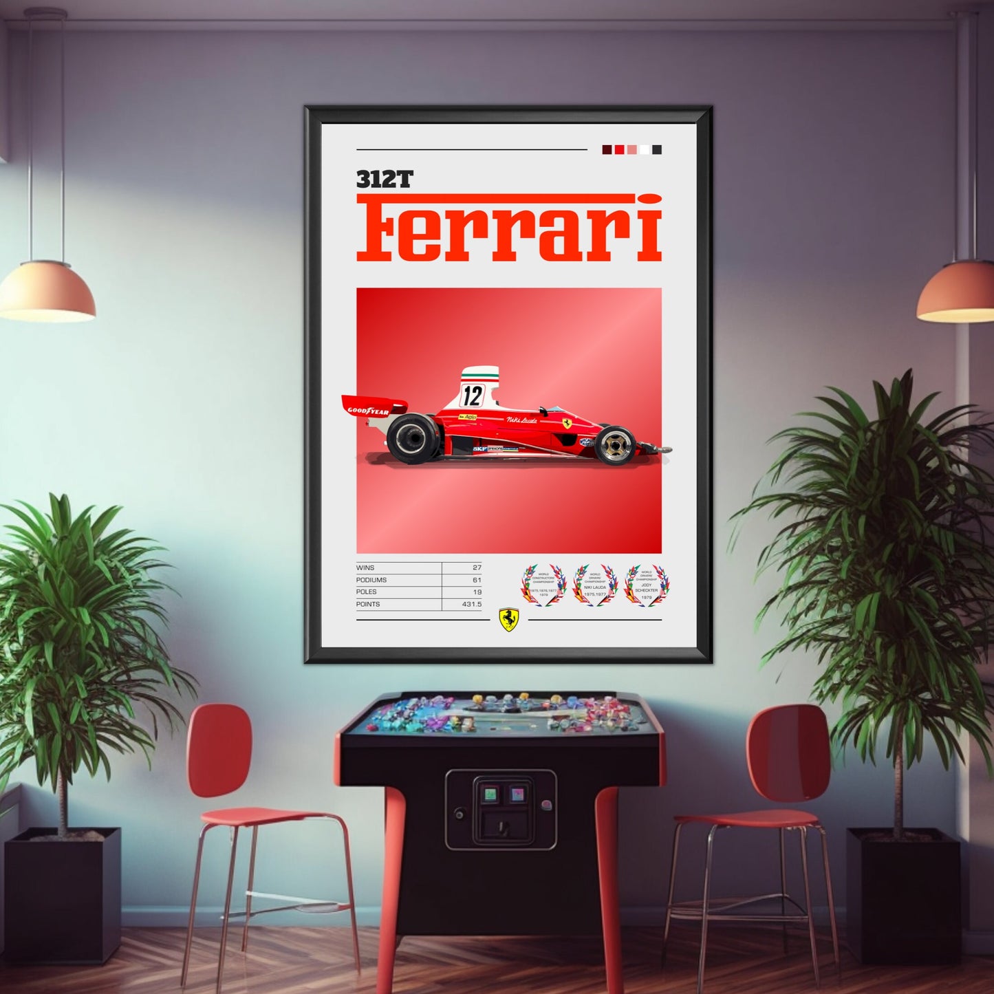 Ferrari 312T F1 Poster