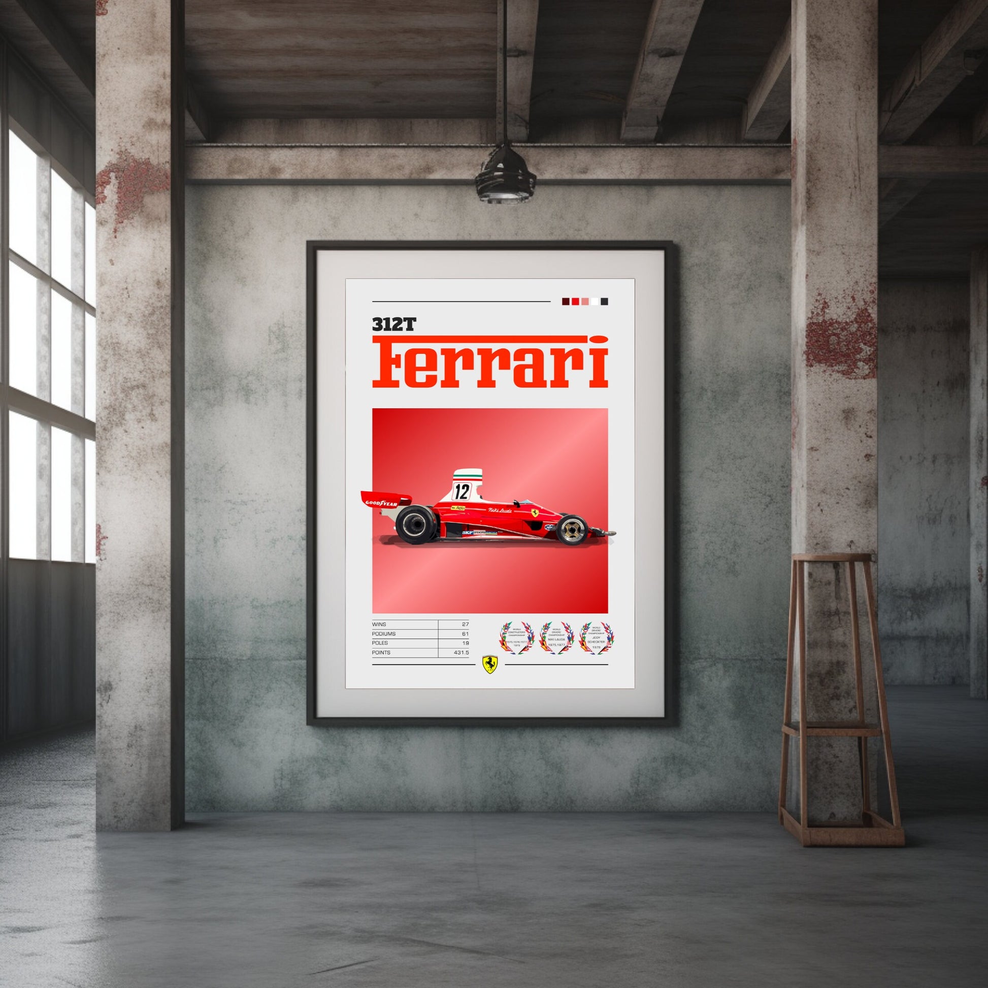 Ferrari 312T F1 Poster