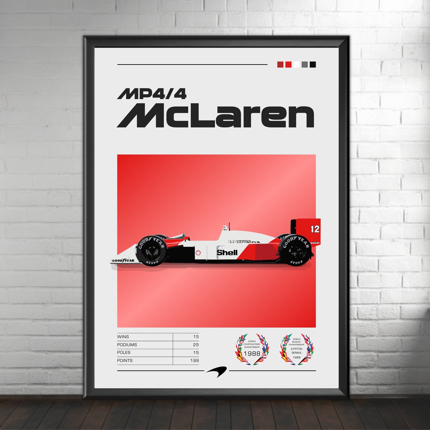 McLaren MP4/4 F1 Poster