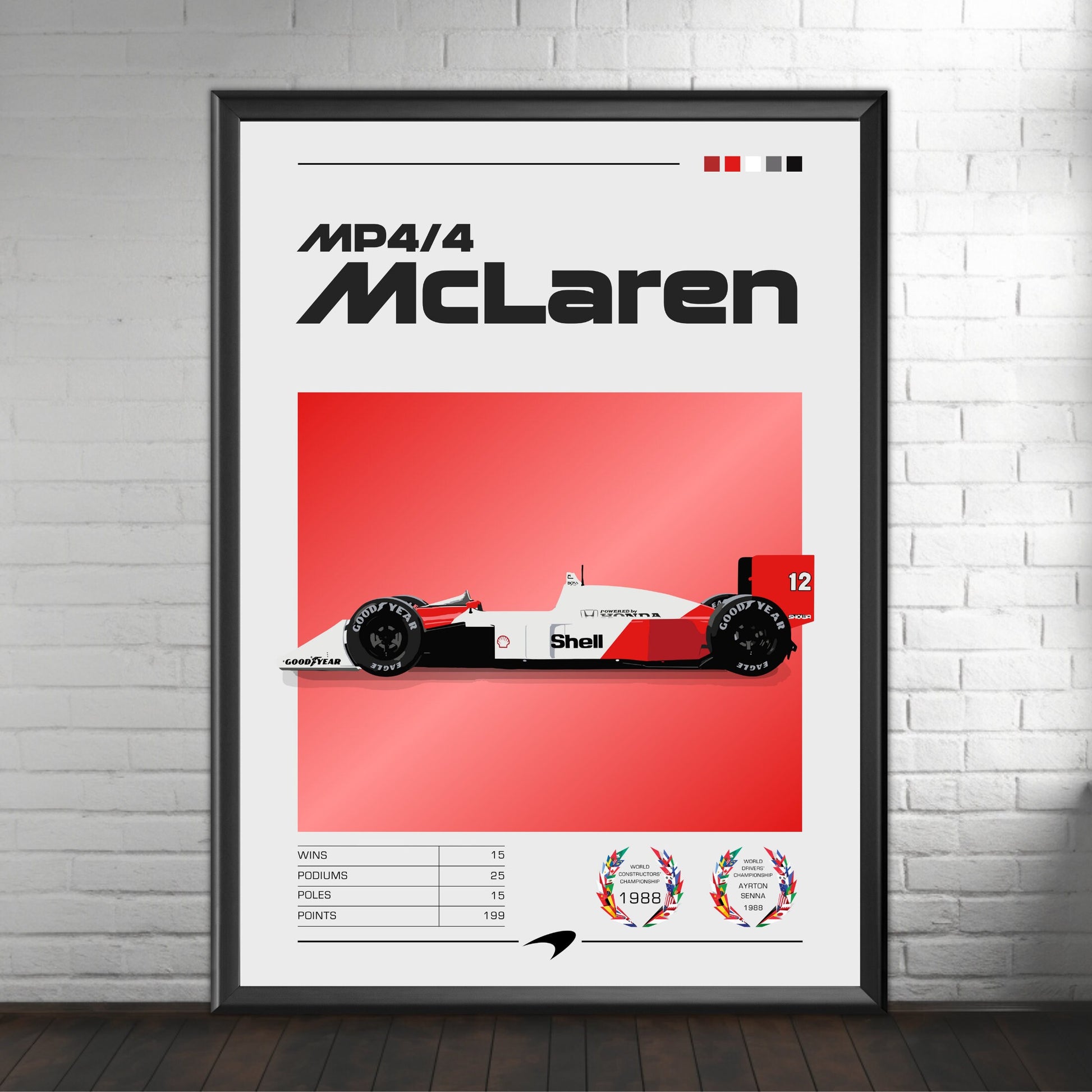 McLaren MP4/4 F1 Poster