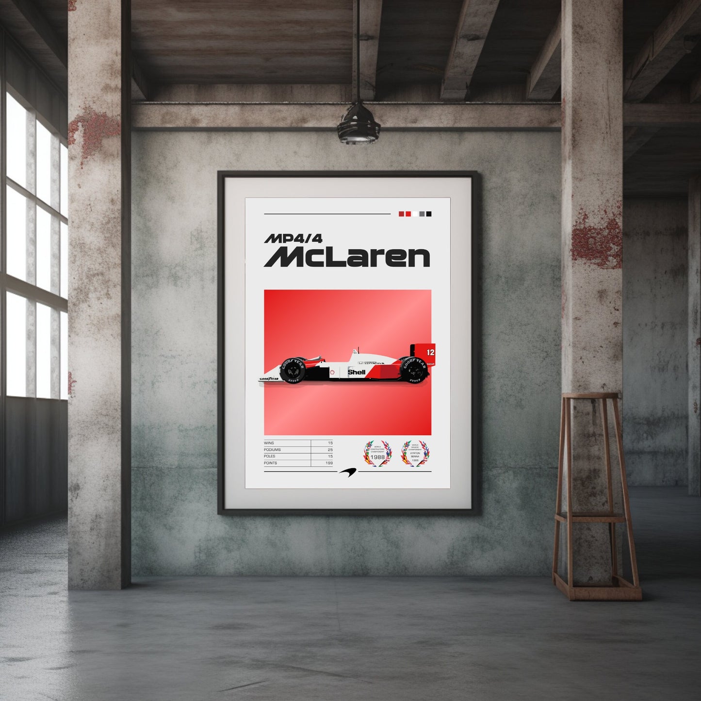 McLaren MP4/4 F1 Poster