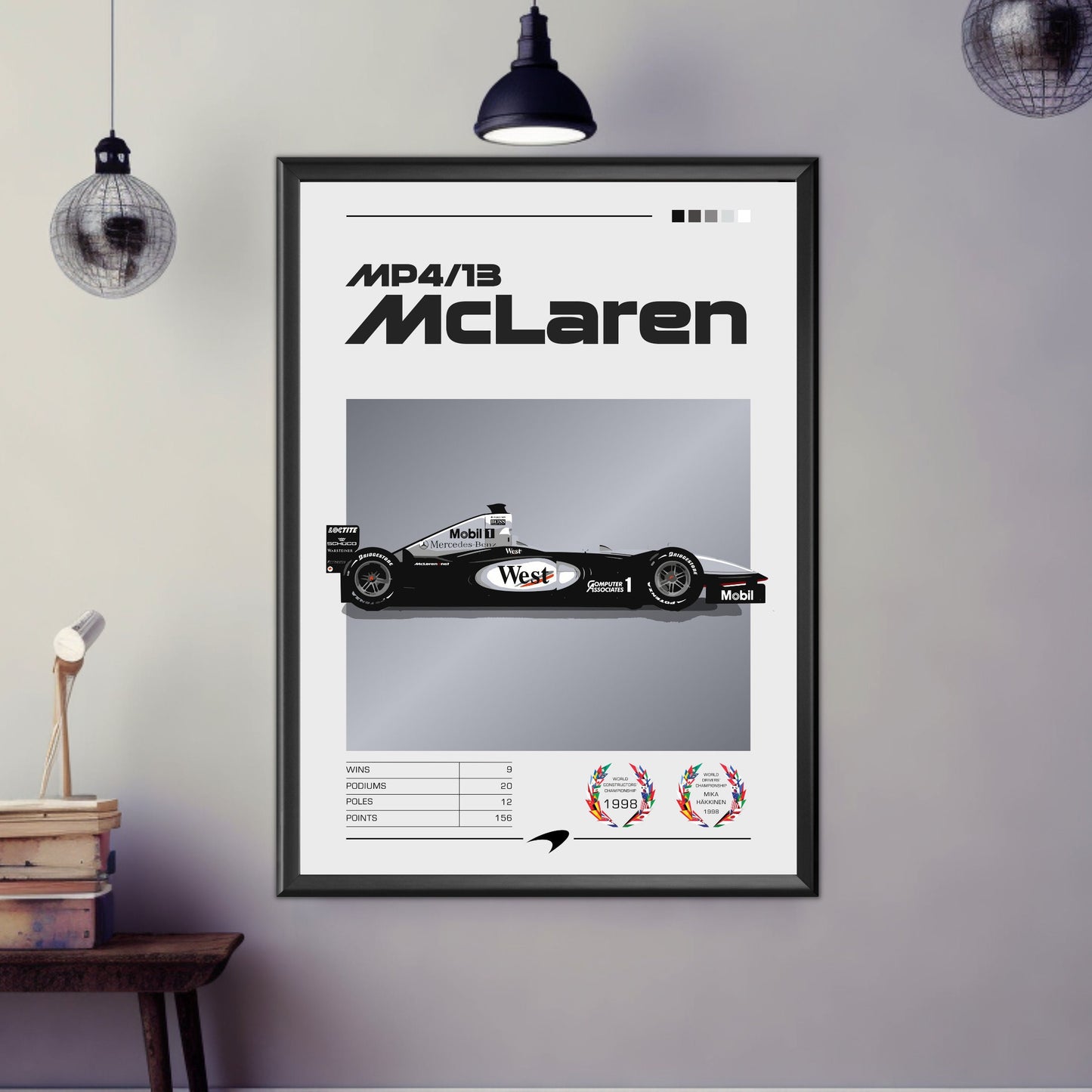 McLaren MP4/13 Formula 1 Poster