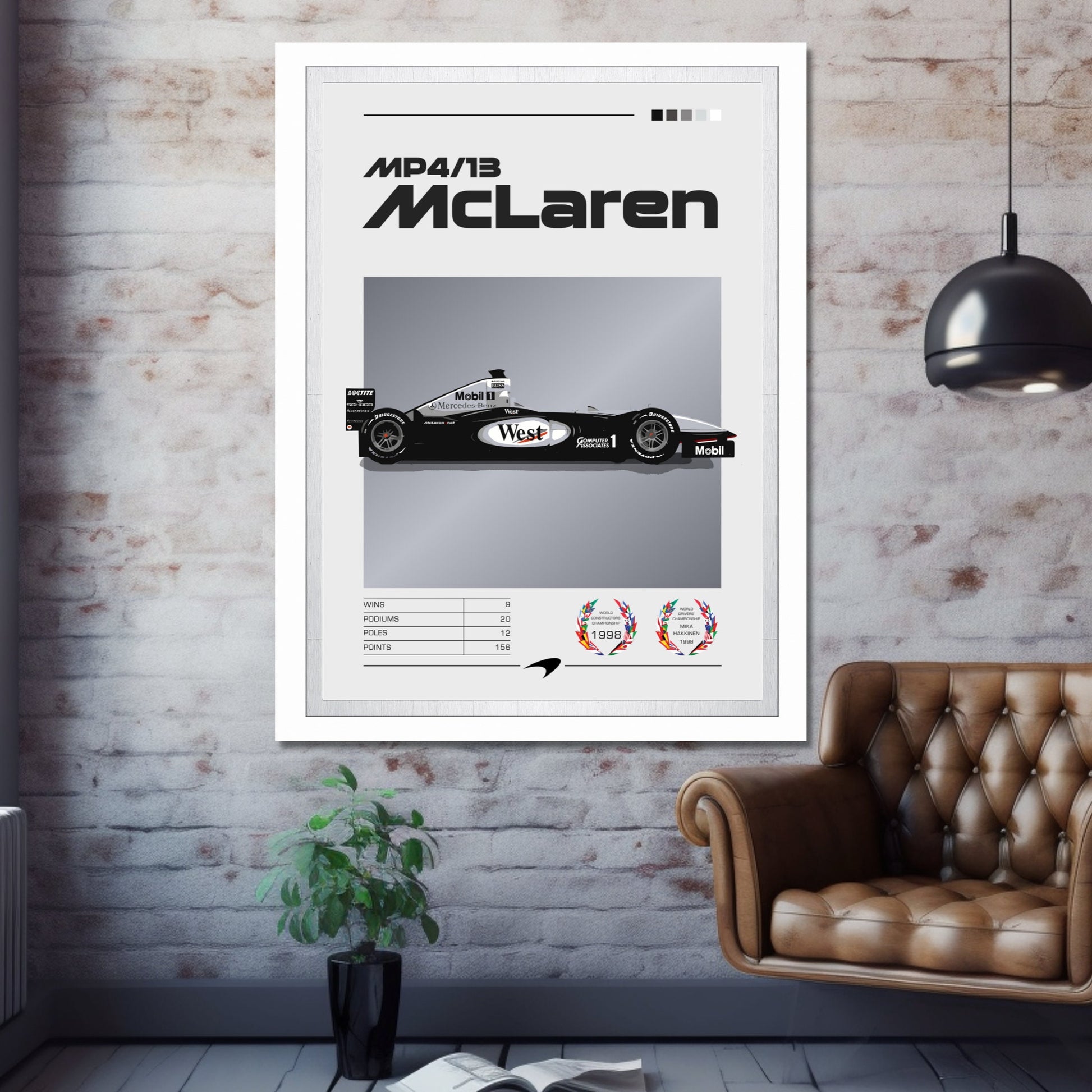 McLaren MP4/13 Formula 1 Poster