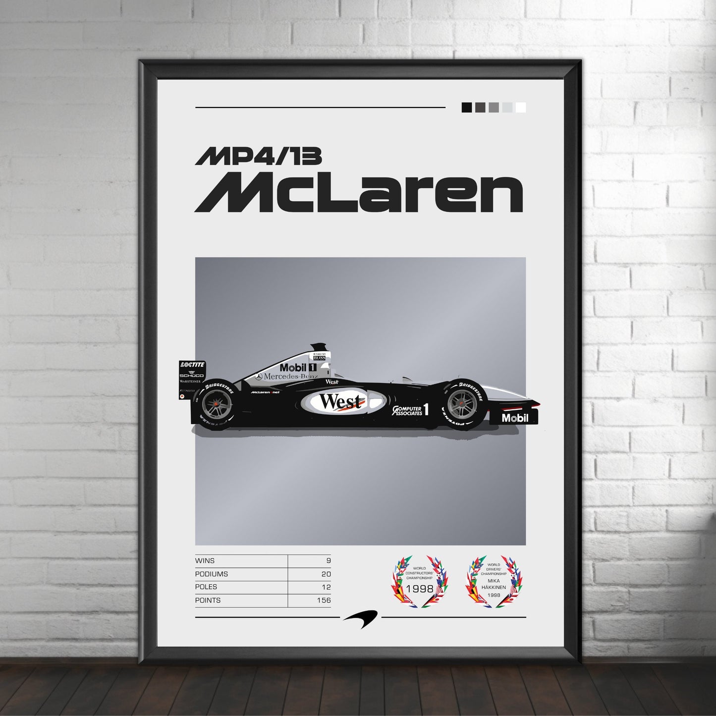 McLaren MP4/13 Formula 1 Poster