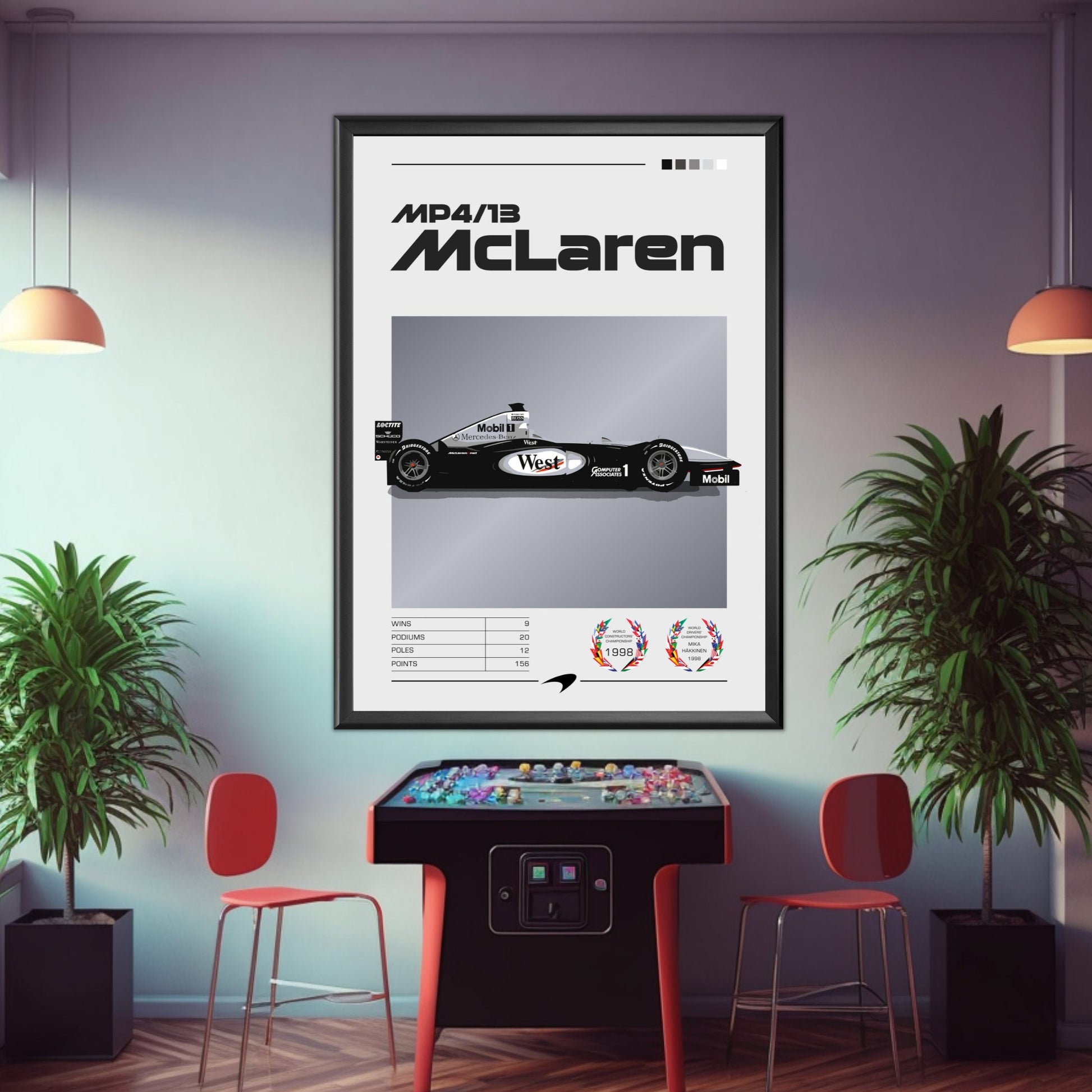 McLaren MP4/13 Formula 1 Poster