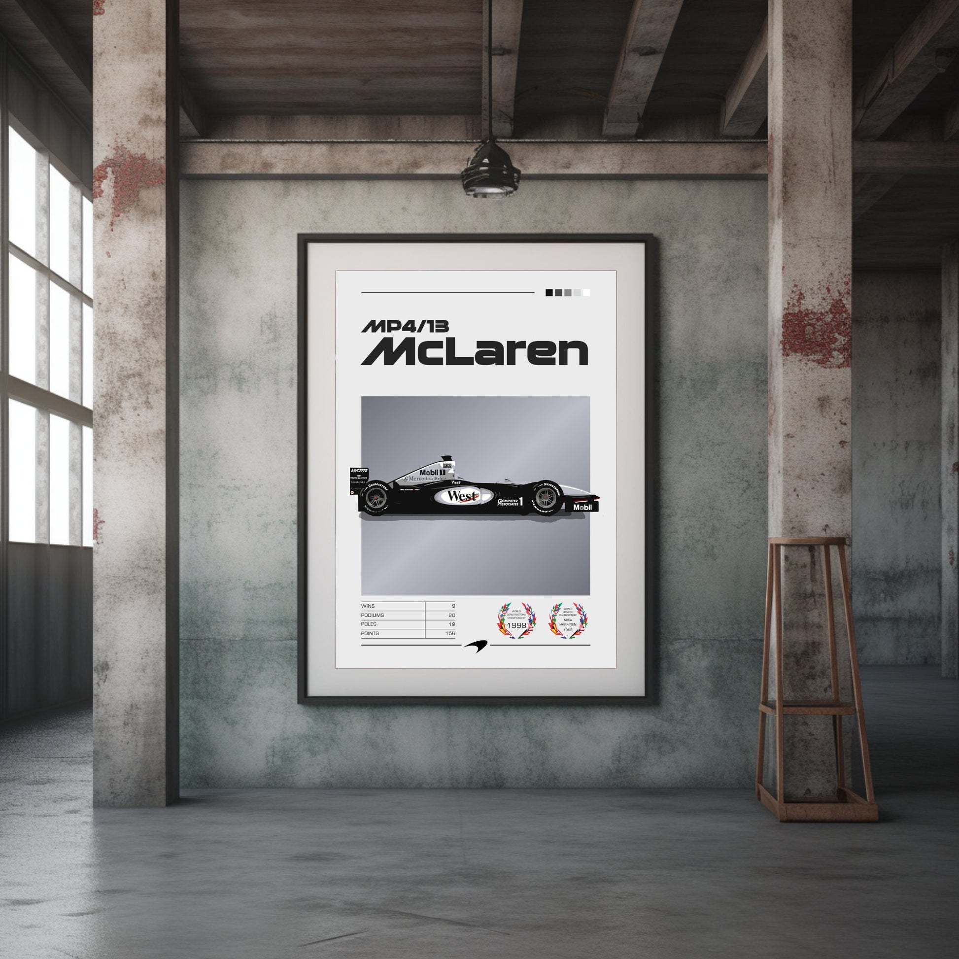 McLaren MP4/13 Formula 1 Poster