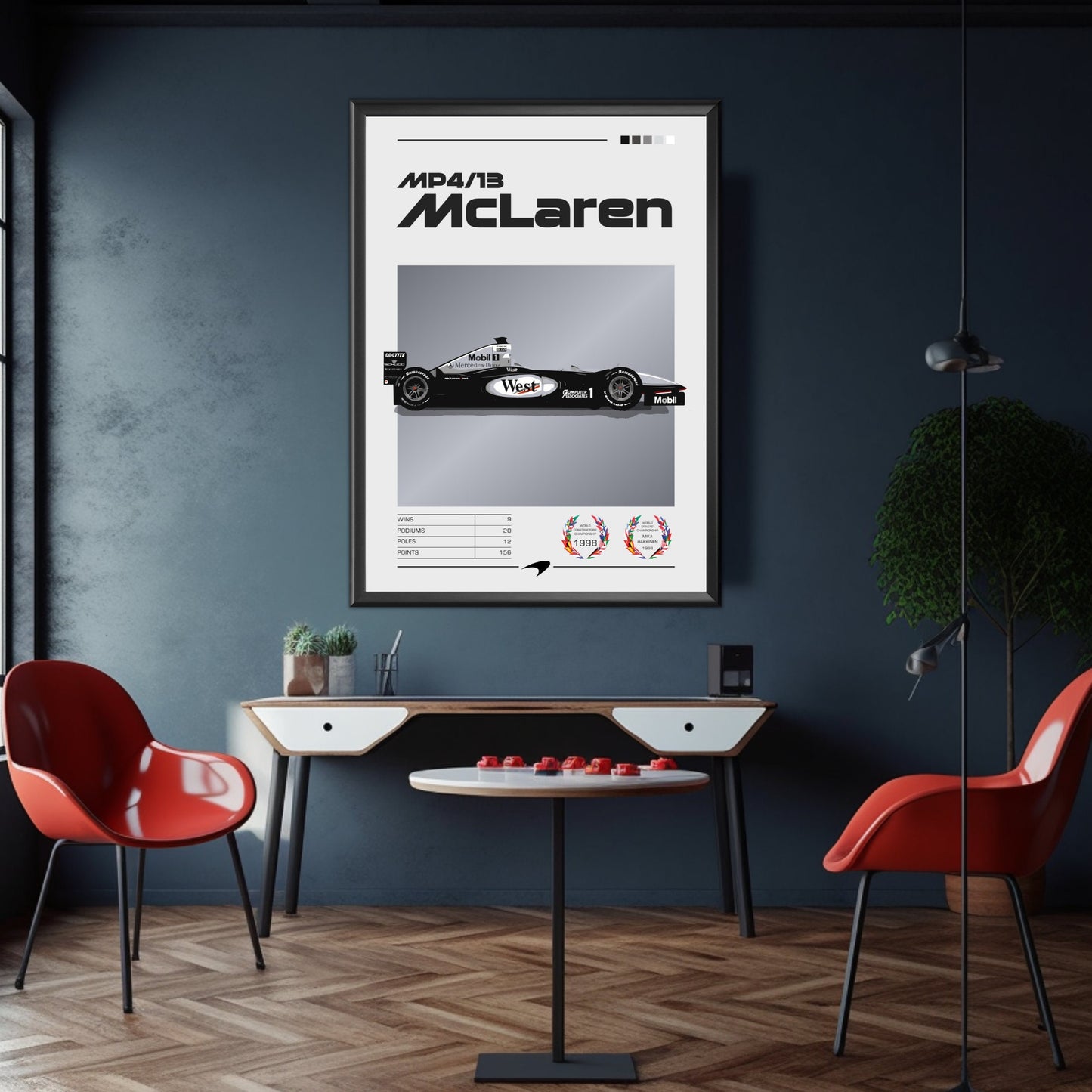 McLaren MP4/13 Formula 1 Poster