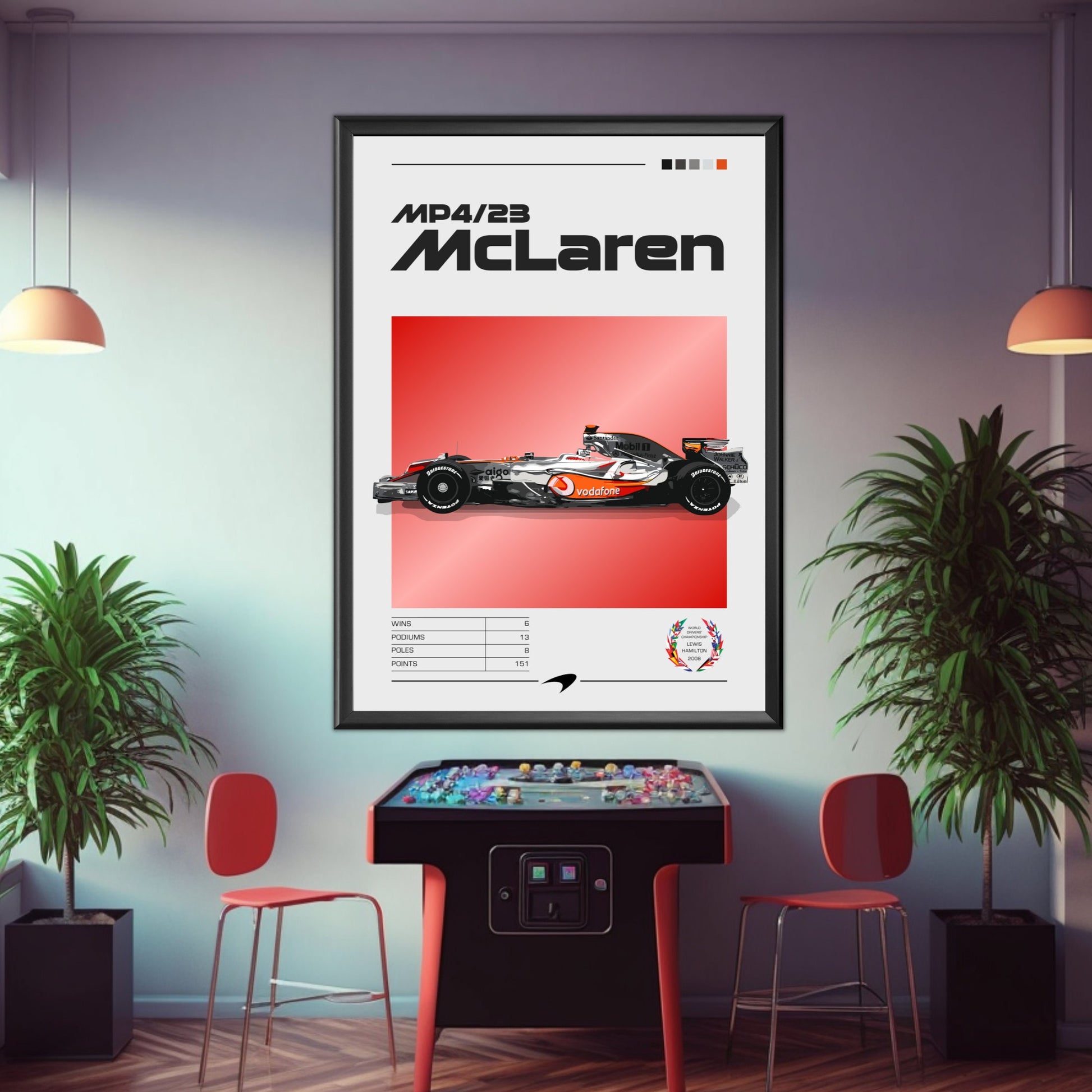 McLaren MP4/23 Poster, Car F1 Print