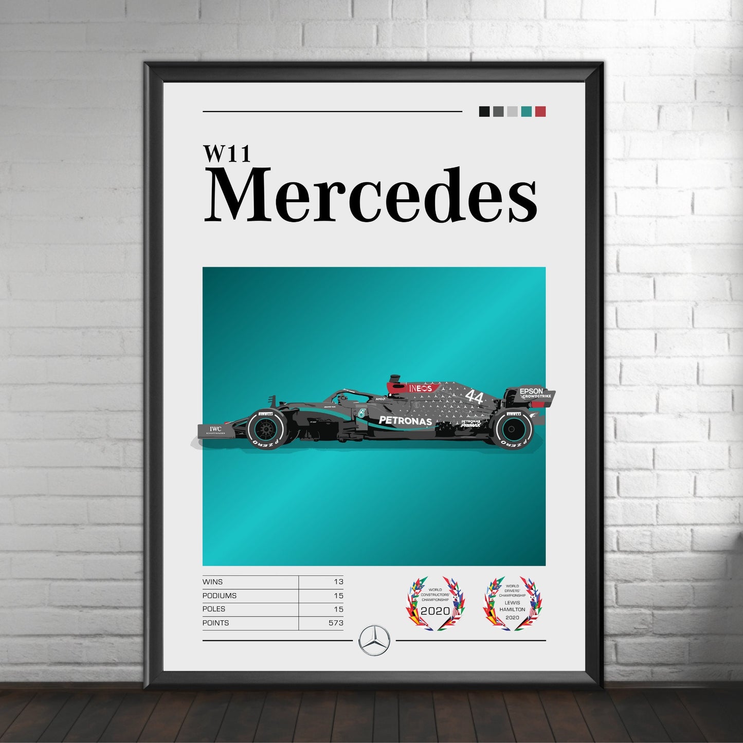 Mercedes-AMG W11 F1 Poster