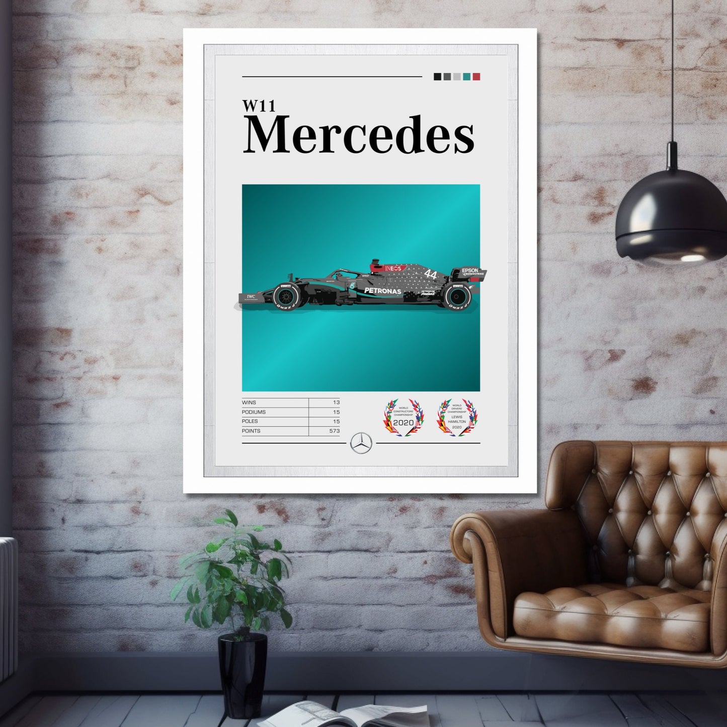 Mercedes-AMG W11 F1 Poster