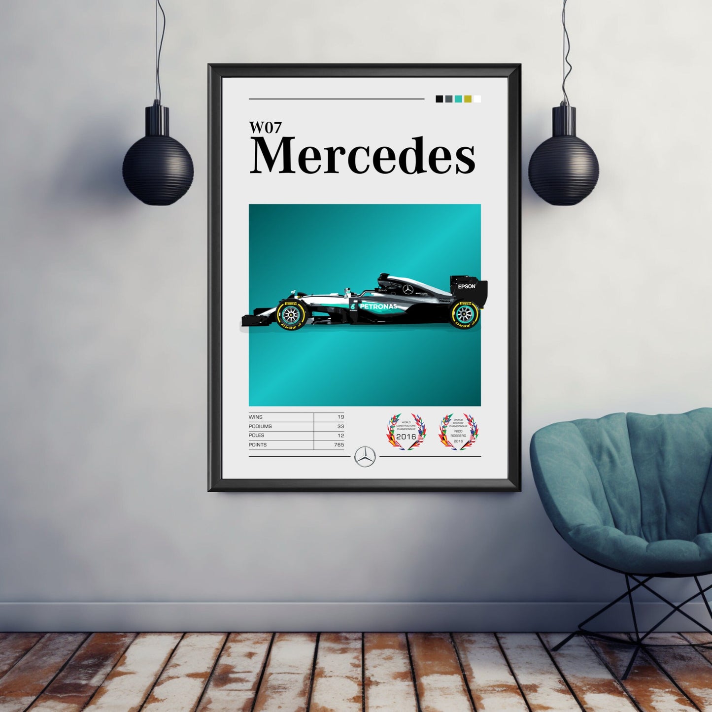 Mercedes-AMG W07 Poster