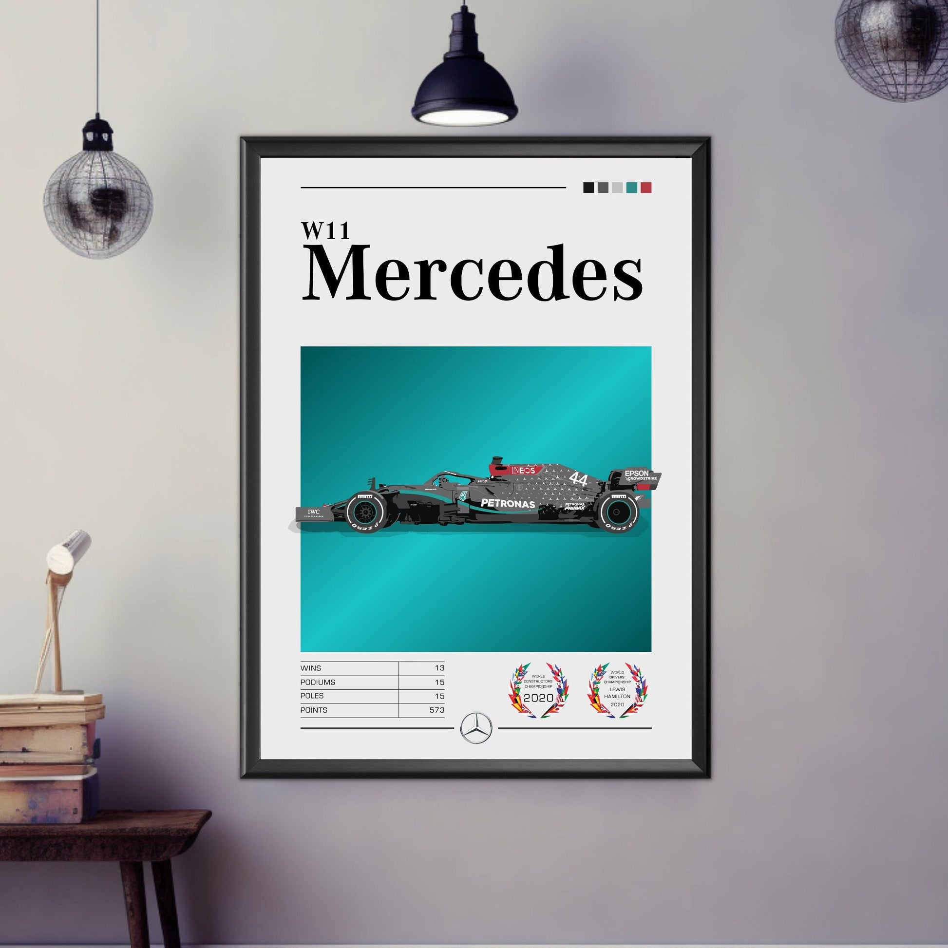 Mercedes-AMG W11 F1 Poster