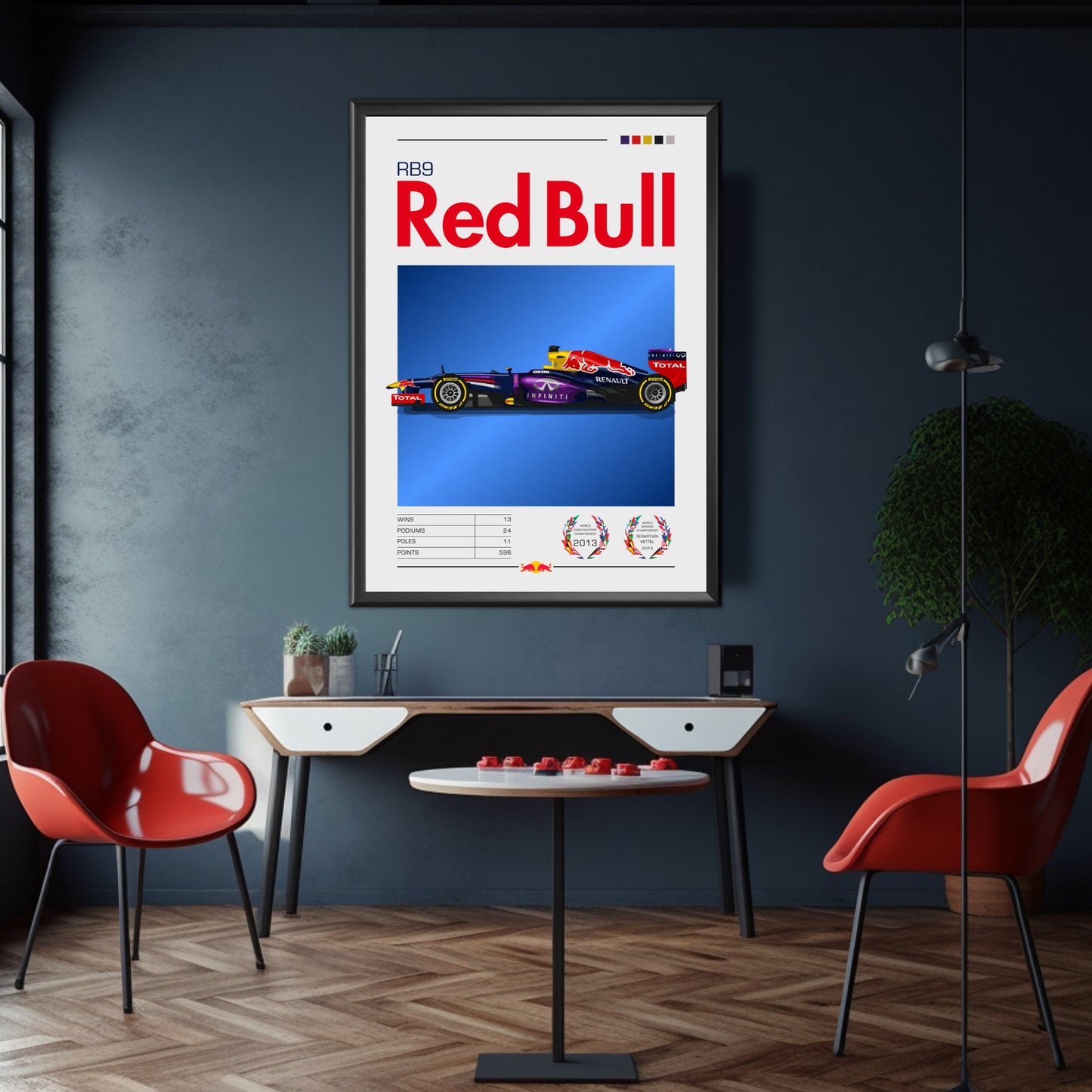 Red Bull RB9 Print, F1 Art