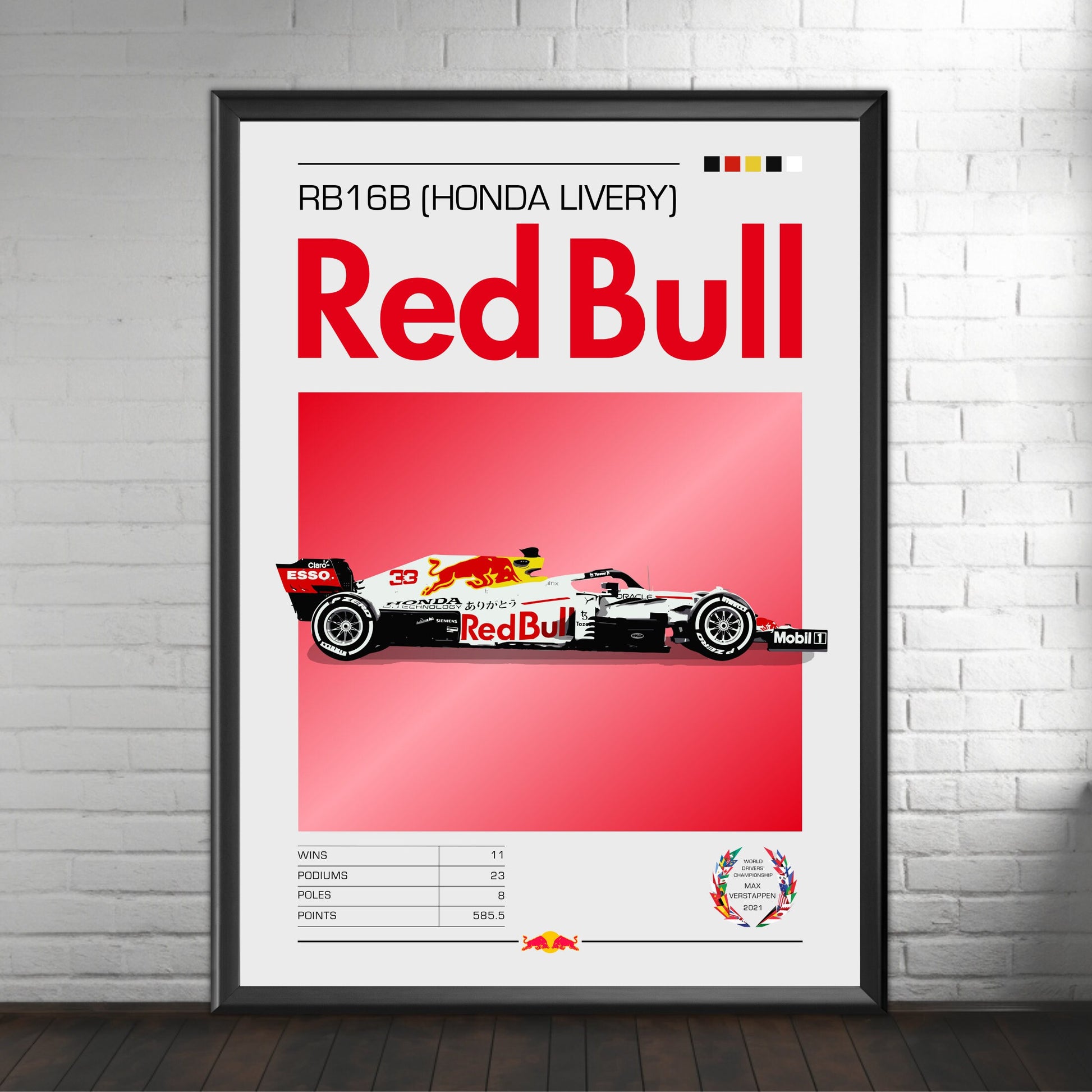 Red Bull RB16B Formula 1 Poster