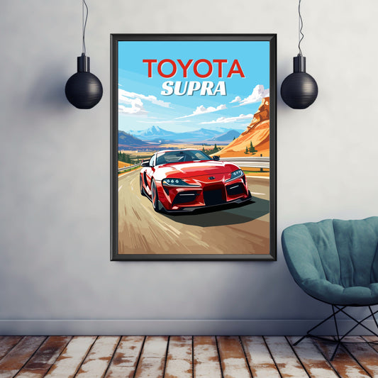 Toyota Supra Poster, Toyota Supra Print, 2020s Car Print, Car Print, Car Poster, Car Art, Supercar Print, Japanese Car Print