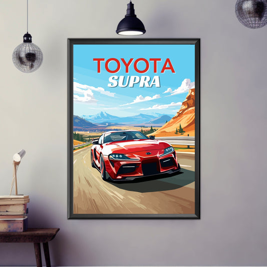 Toyota Supra Poster, Toyota Supra Print, 2020s Car Print, Car Print, Car Poster, Car Art, Supercar Print, Japanese Car Print