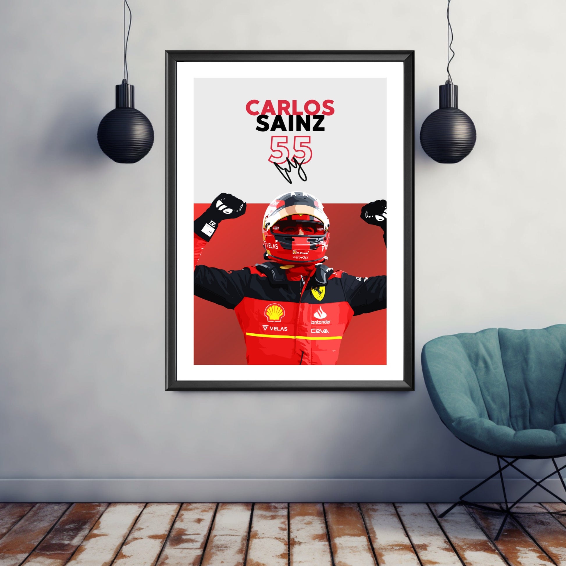 Carlos Sainz F1 Poster