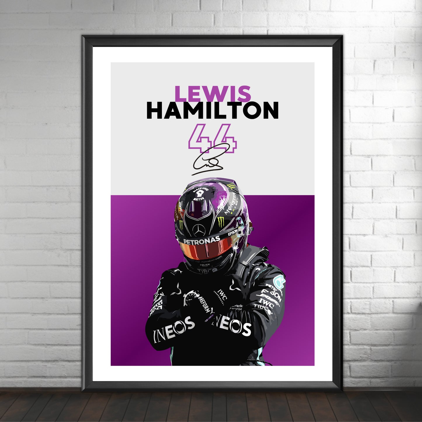 Lewis Hamilton Mercedes-Benz Print, F1