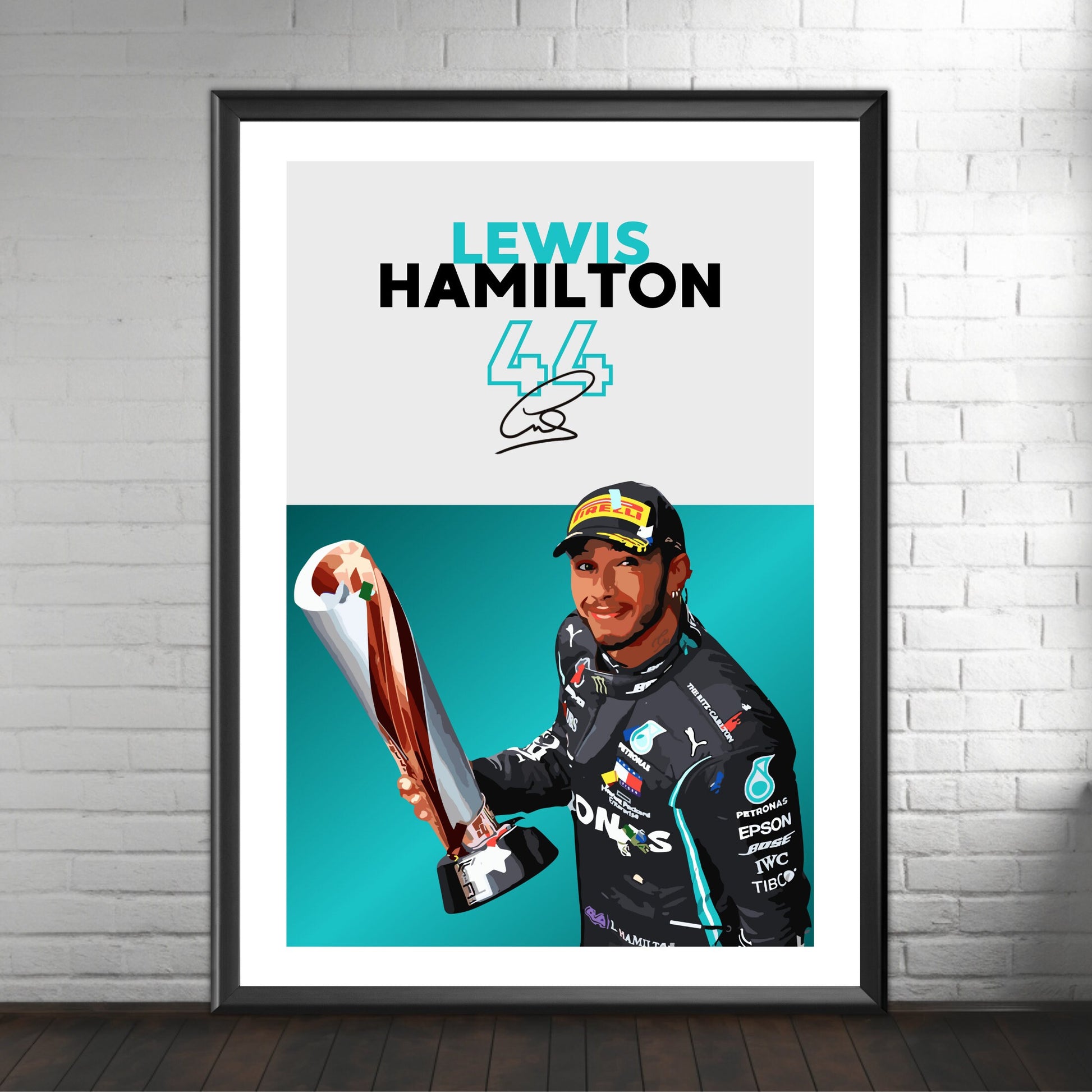 Lewis Hamilton Poster, F1 Print