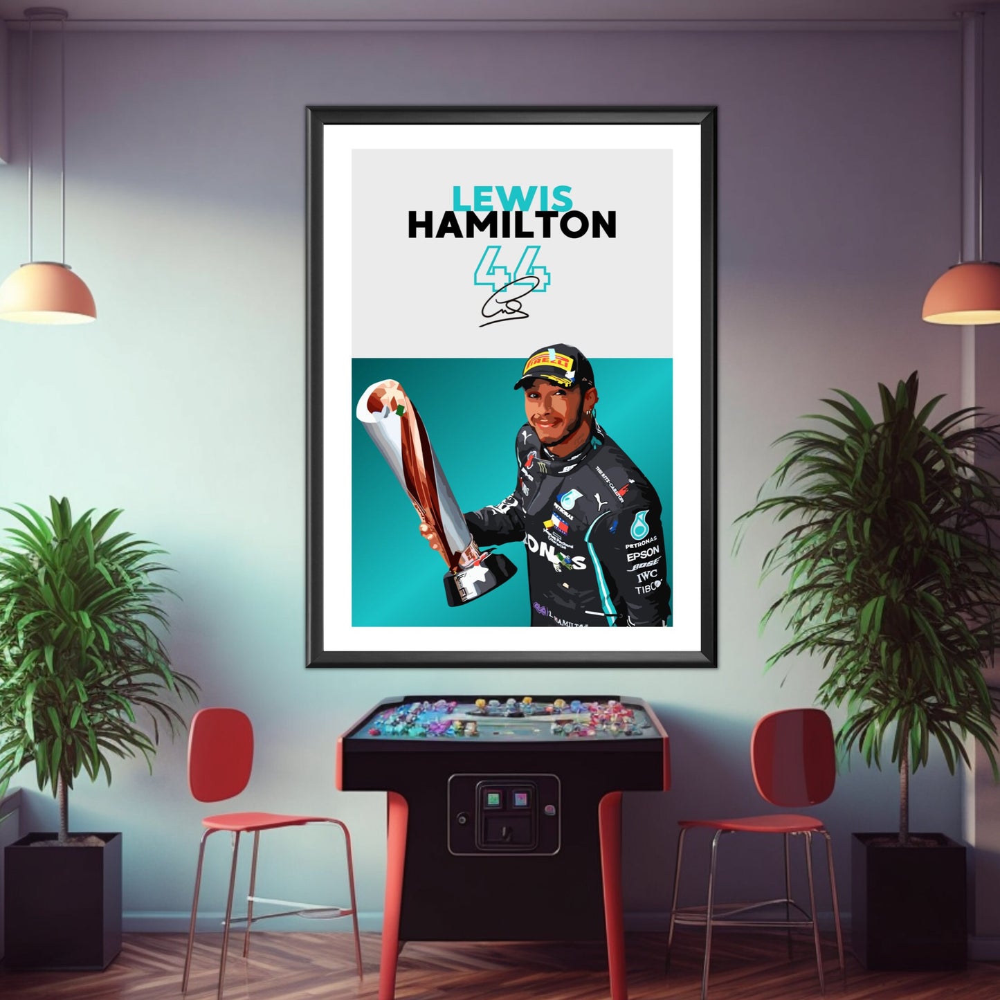 Lewis Hamilton Poster, F1 Print