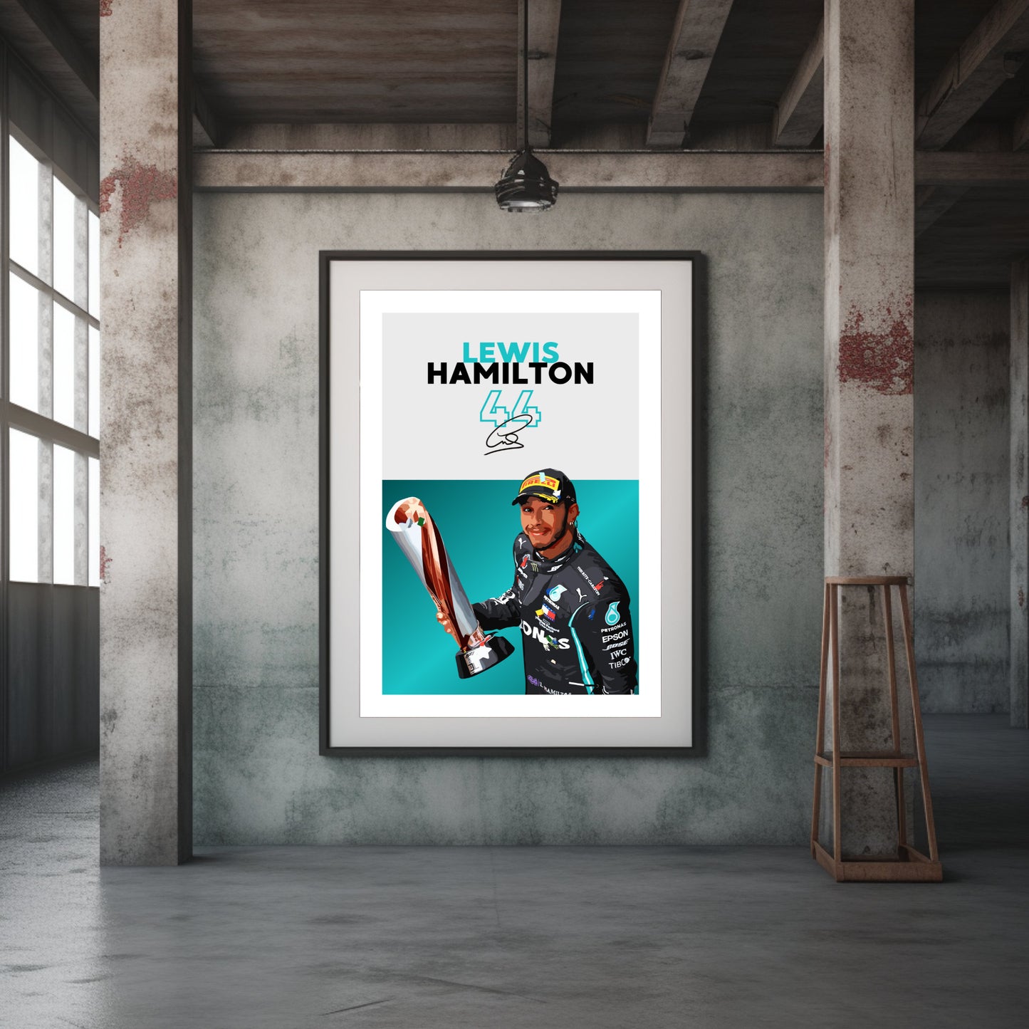 Lewis Hamilton Poster, F1 Print