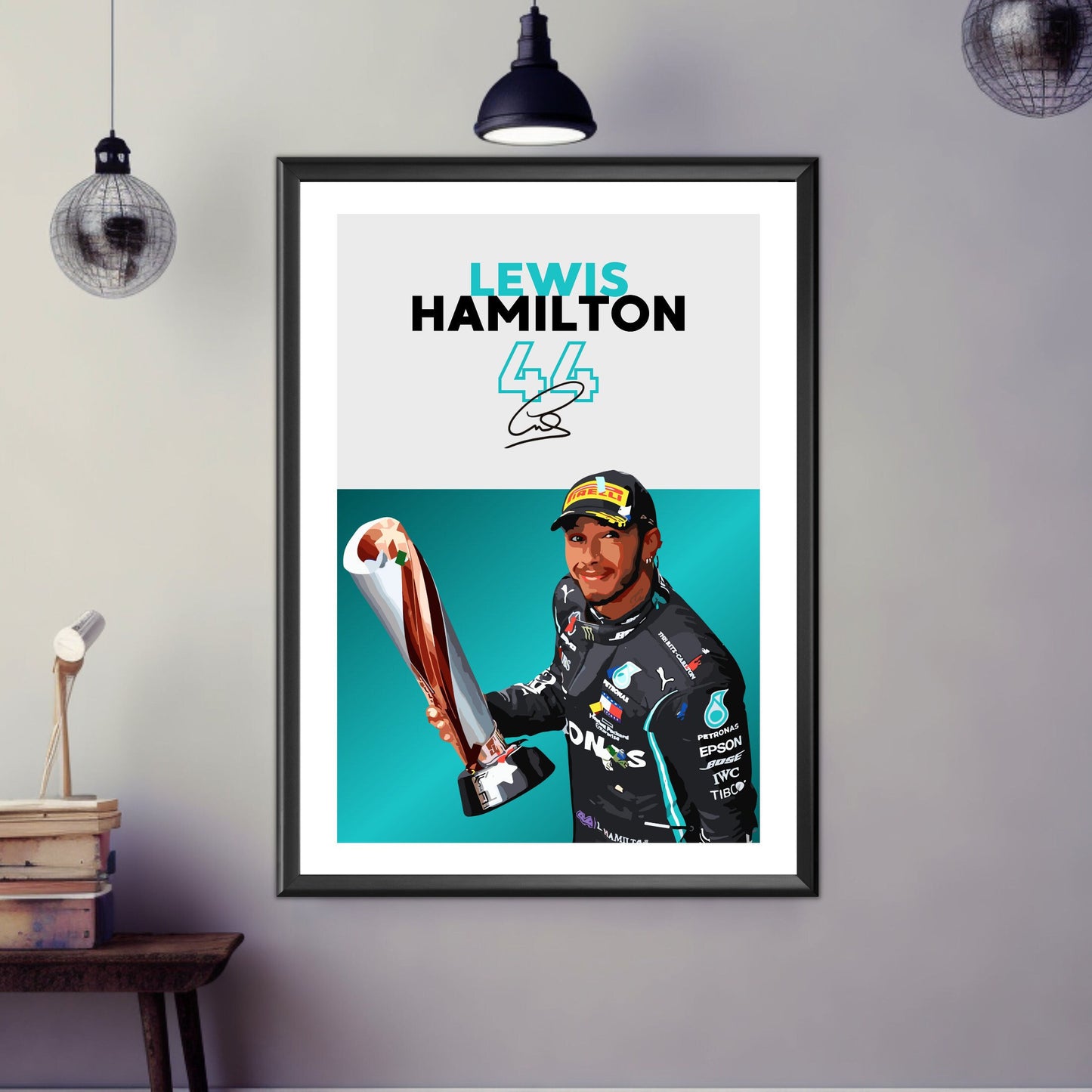 Lewis Hamilton Poster, F1 Print