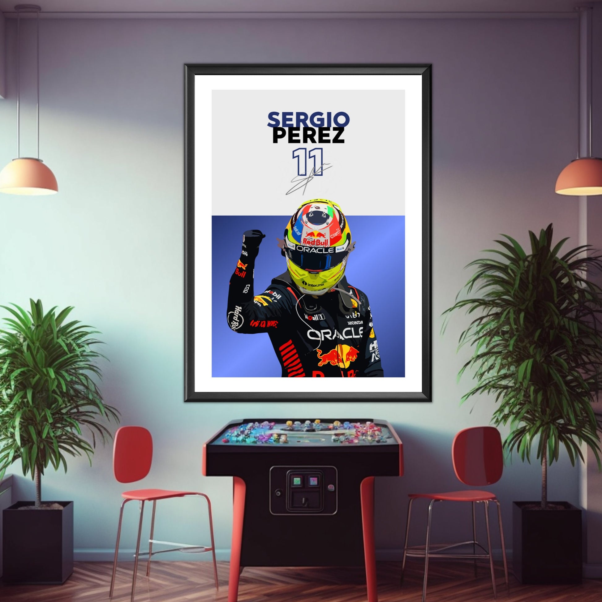 Sergio Perez Poster, F1 Print