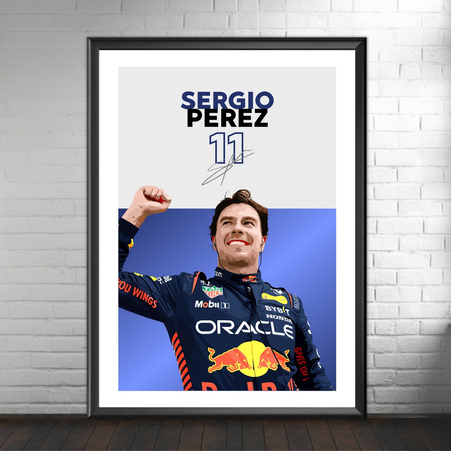 Sergio Perez Red Bull Poster, F1