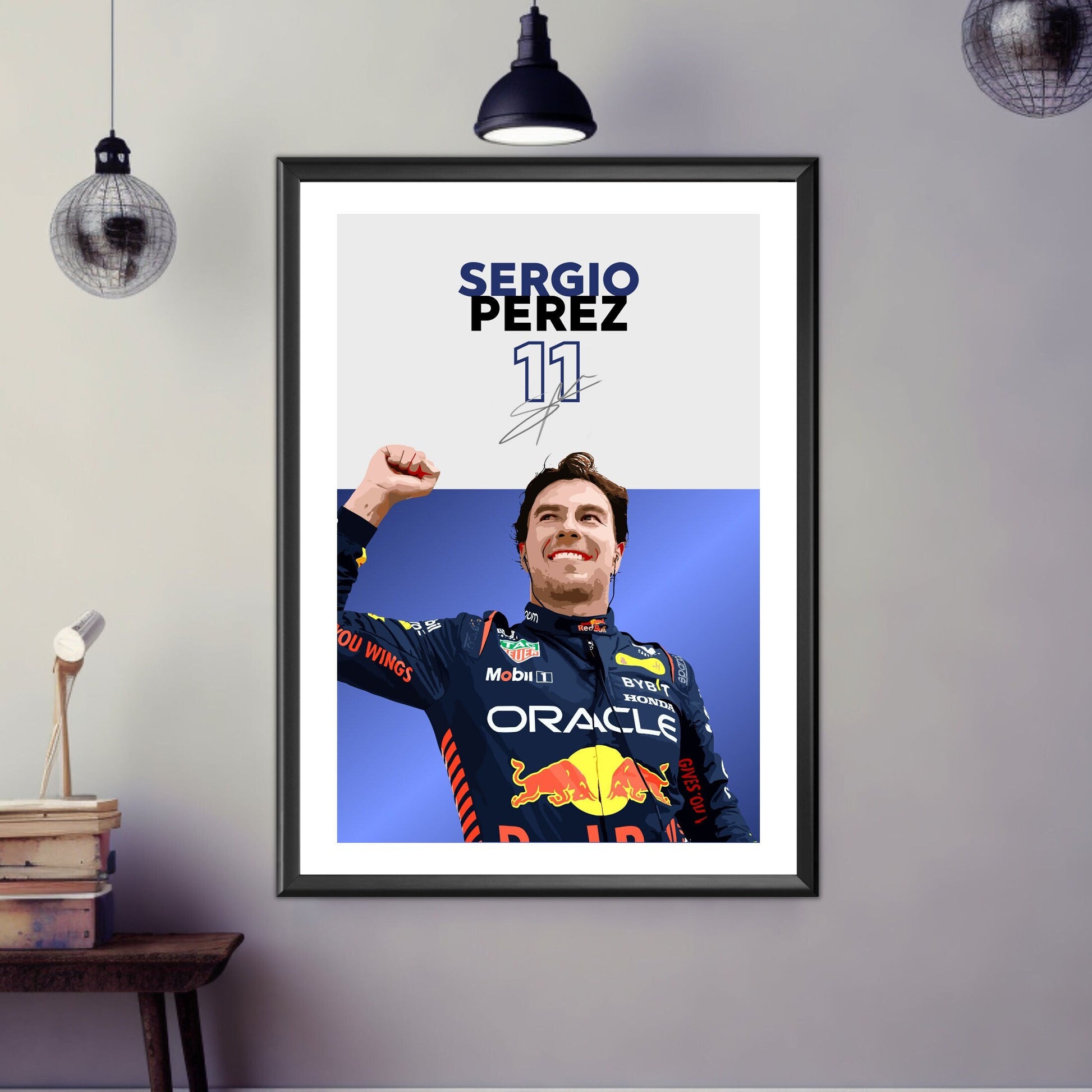 Sergio Perez Red Bull Poster, F1