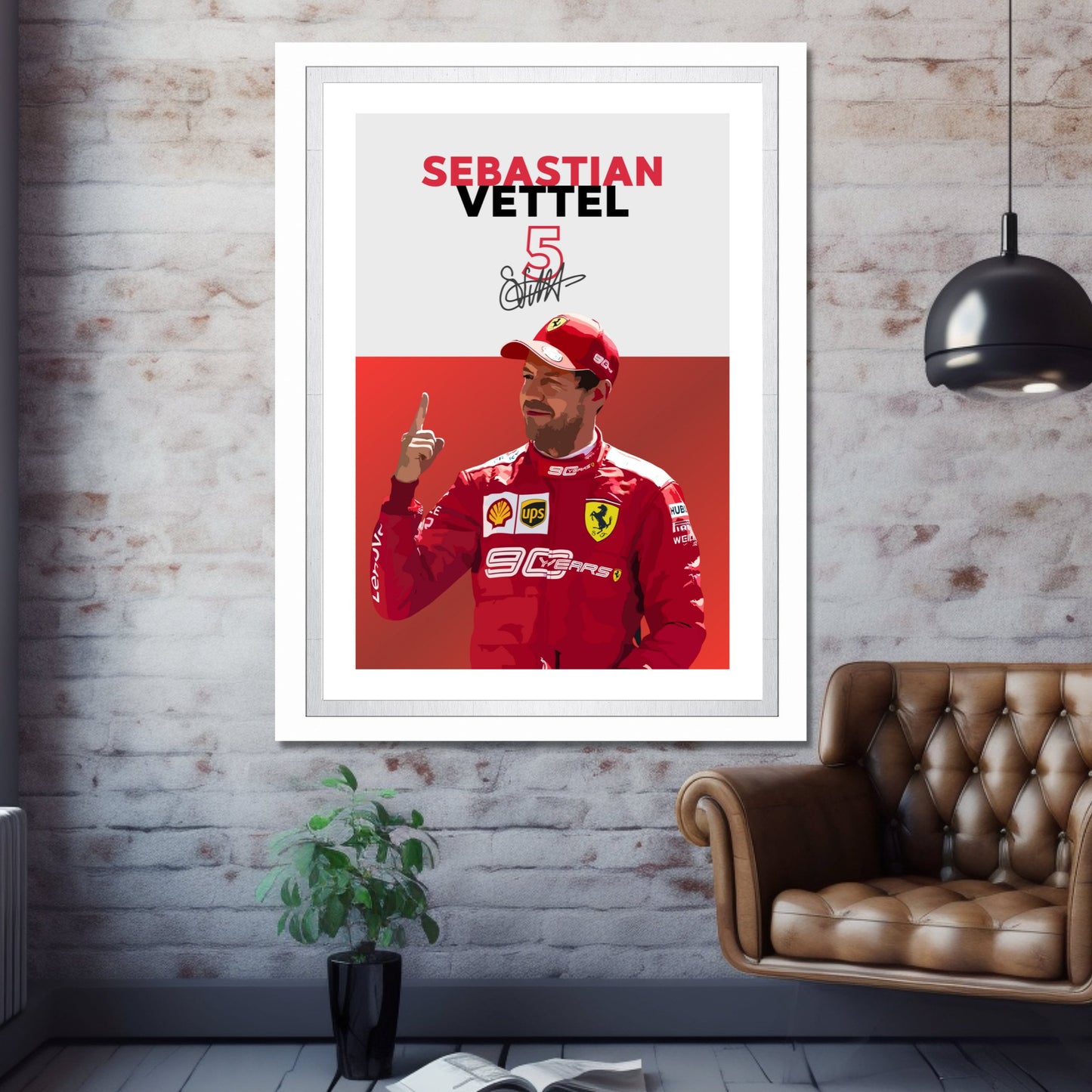 Sebastian Vettel Ferrari Poster, F1