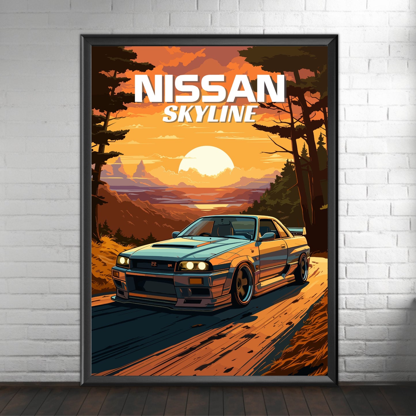 Nissan Skyline R33 Poster - 1990s