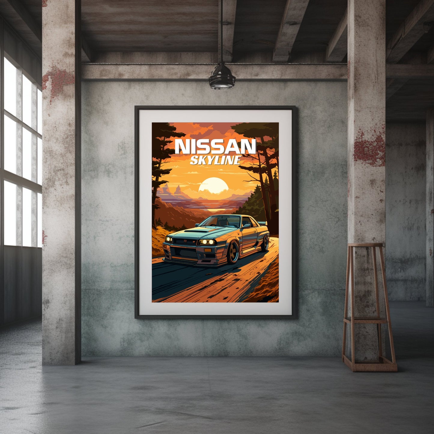 Nissan Skyline R33 Poster - 1990s