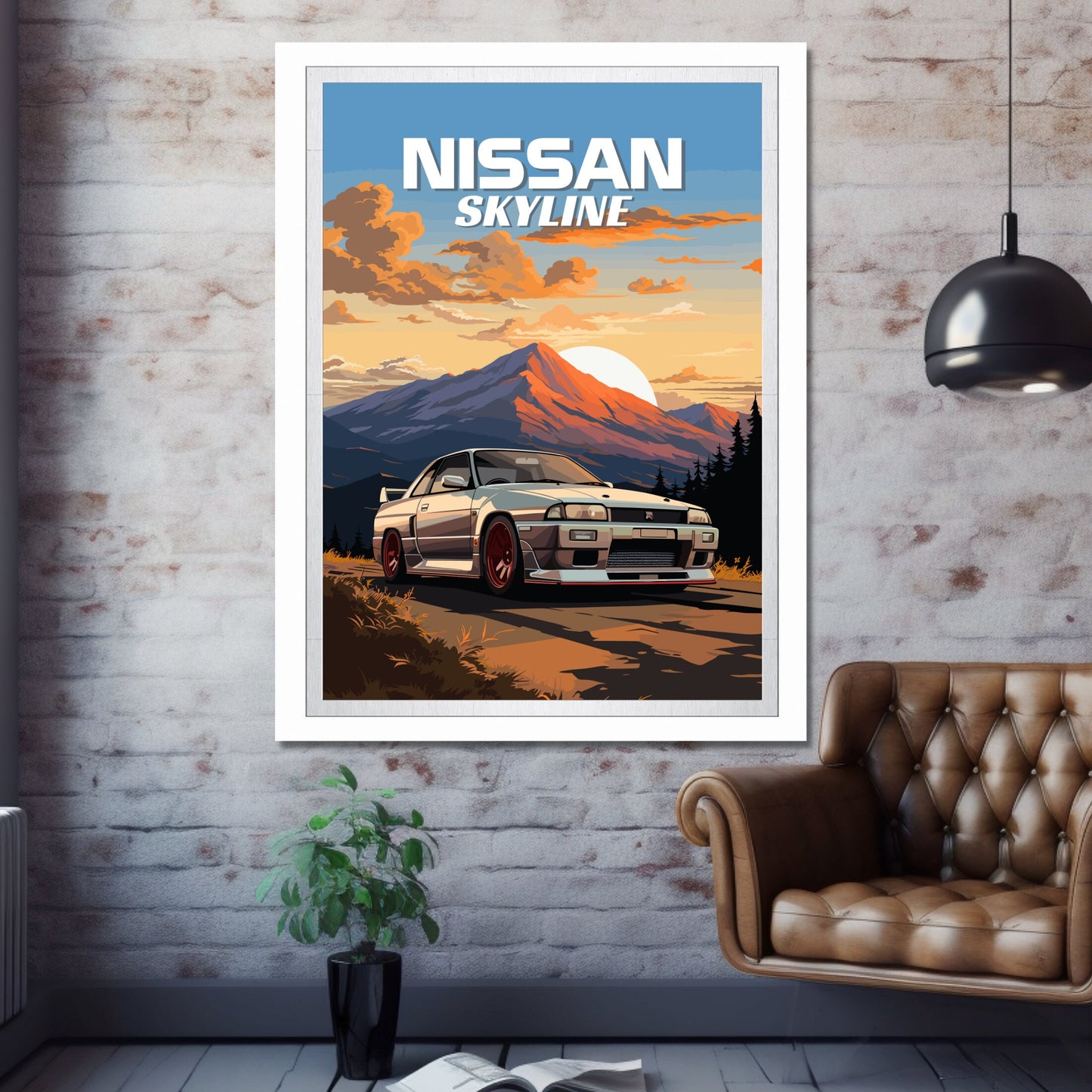 Nissan Skyline R33 Print, 1990s