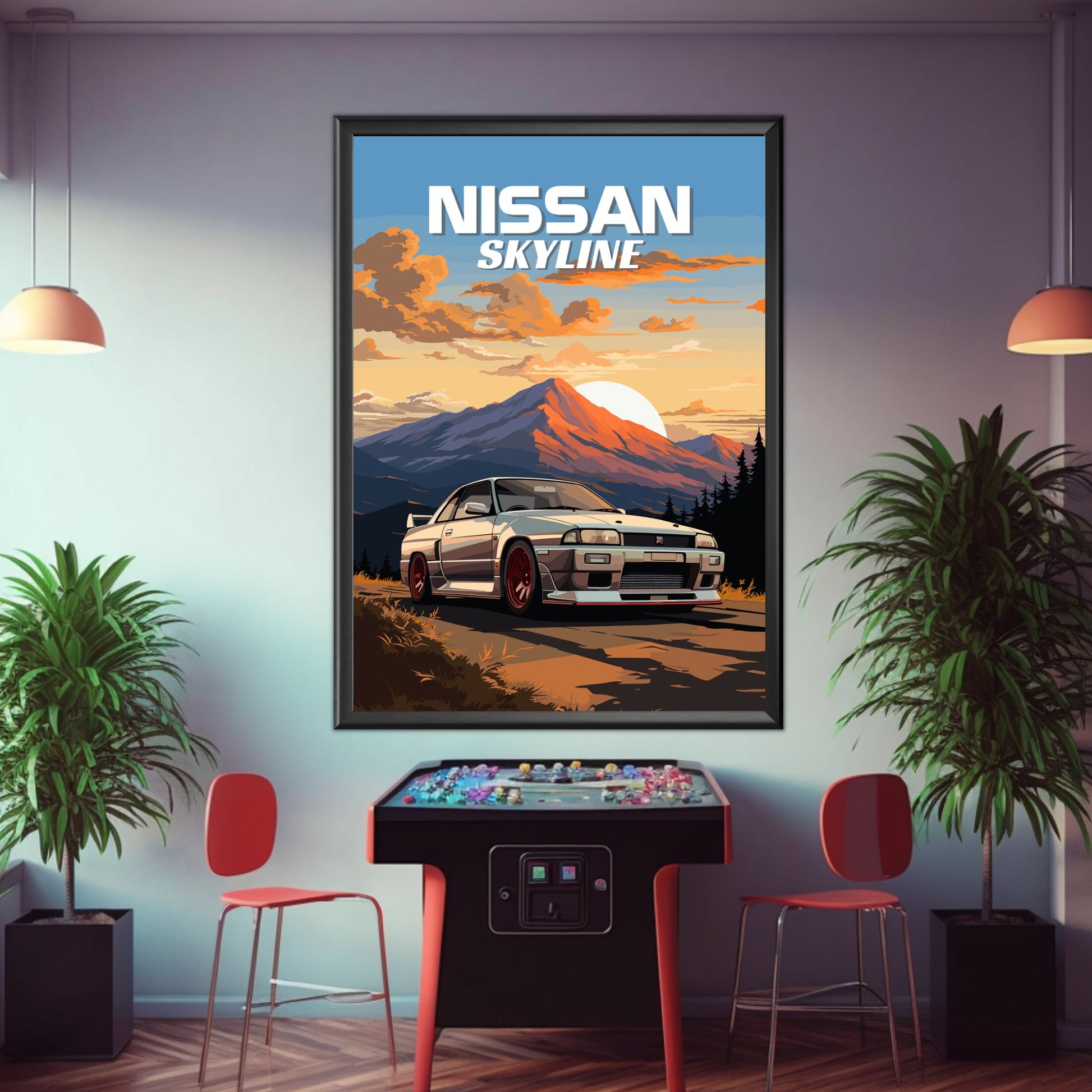 Nissan Skyline R33 Print, 1990s