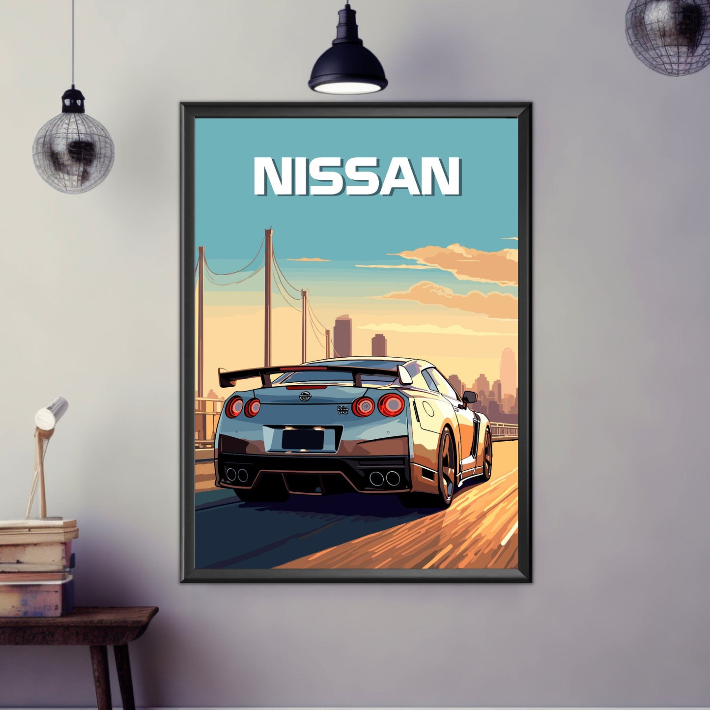 Nissan GT-R Car Poster