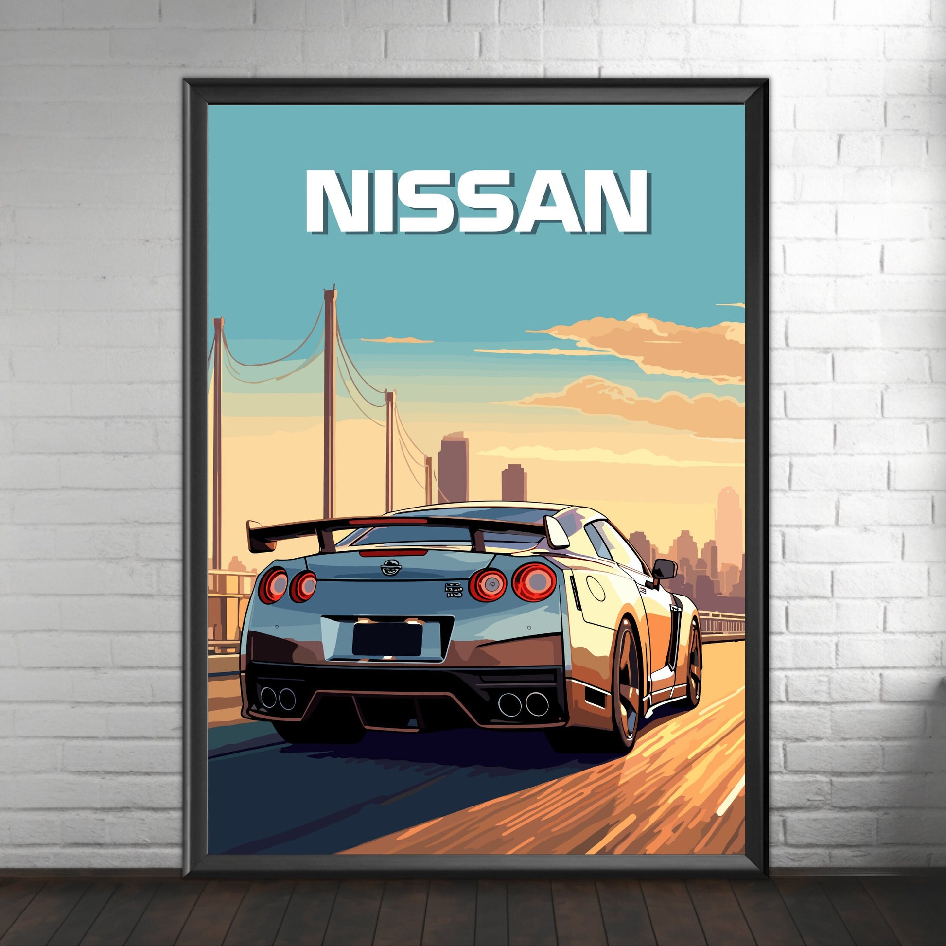 Nissan GT-R Car Poster