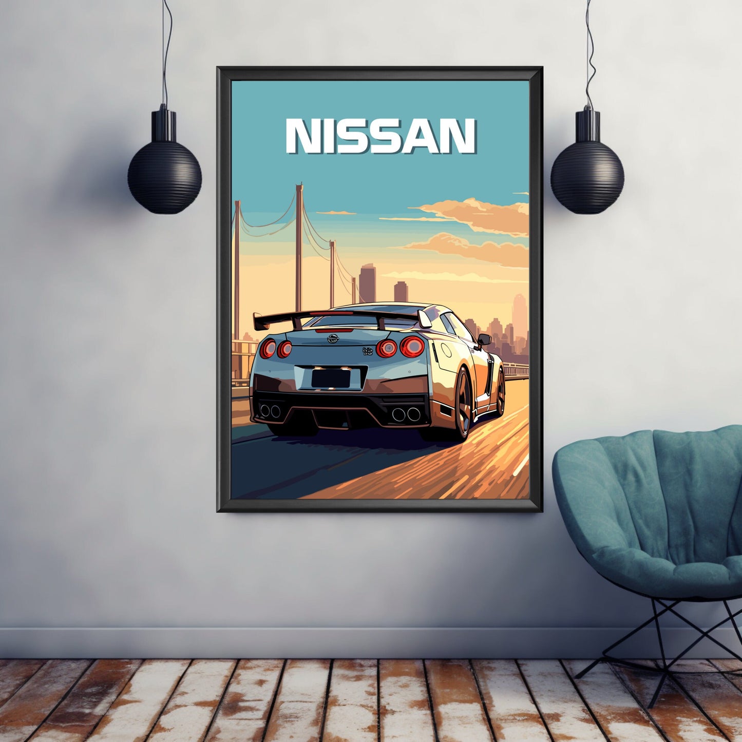 Nissan GT-R Car Poster