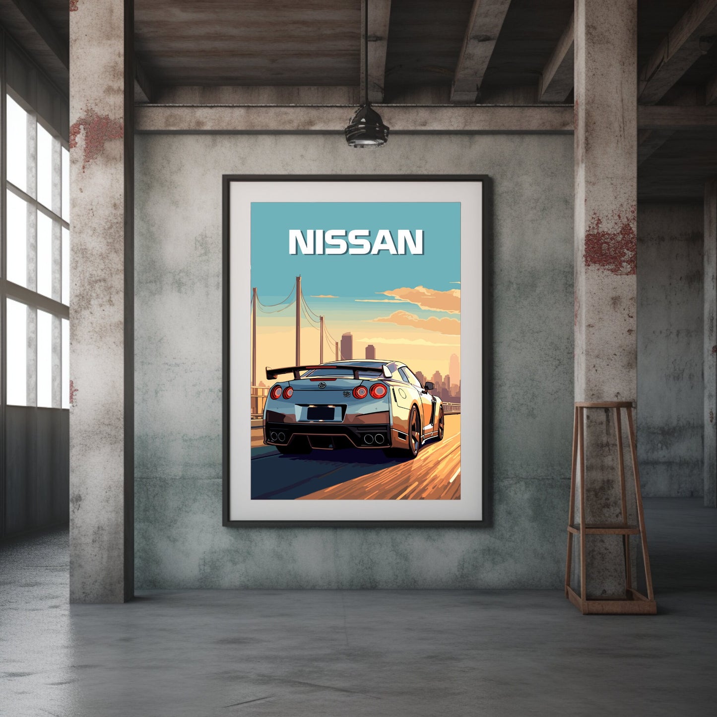 Nissan GT-R Car Poster