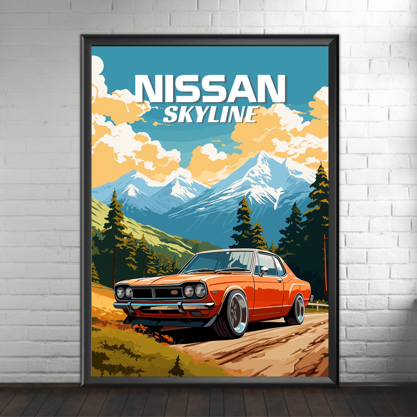 Nissan Skyline 1st Gen Print, 1960s