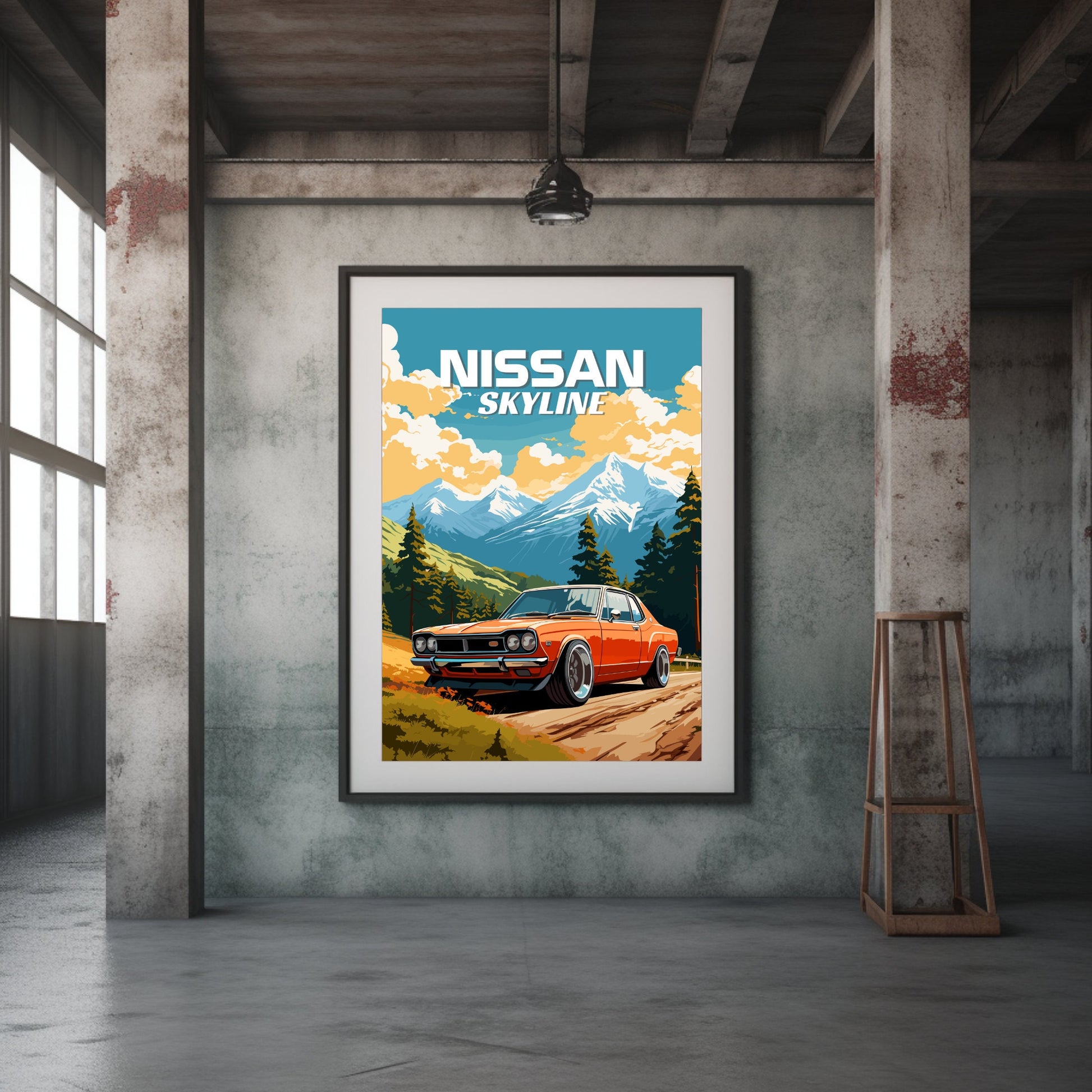 Nissan Skyline 1st Gen Print, 1960s