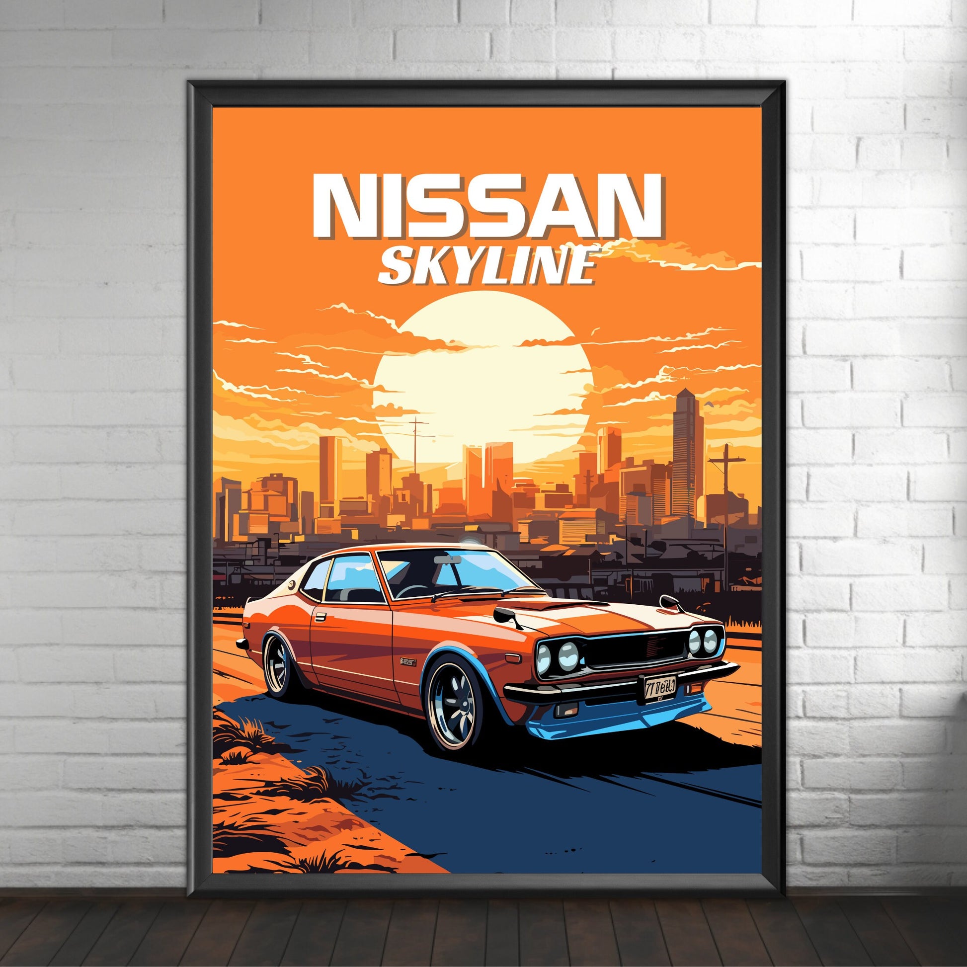 Nissan Skyline 2nd Gen Print, 1970s Car