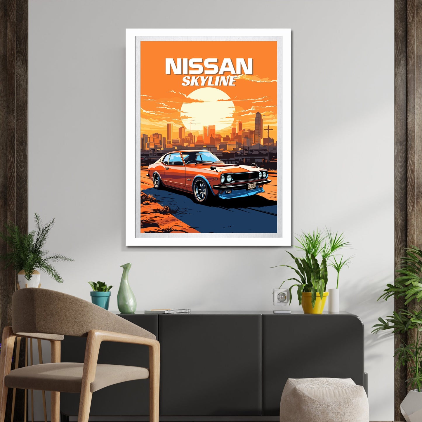 Nissan Skyline 2nd Gen Print, 1970s Car