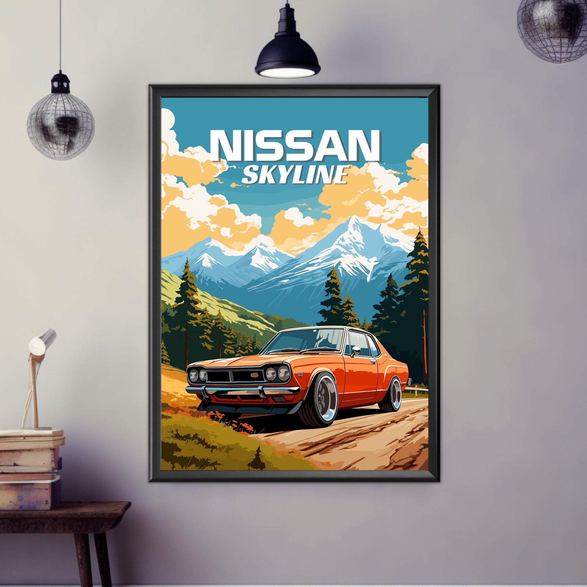 Nissan Skyline 1st Gen Print, 1960s