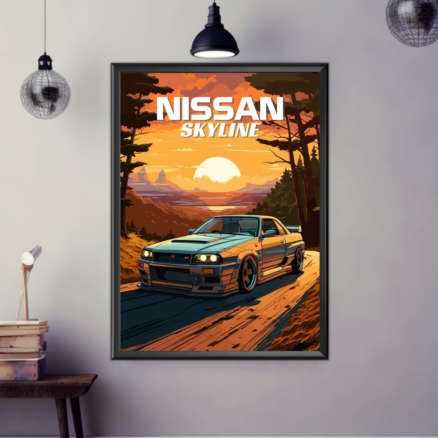 Nissan Skyline R33 Poster - 1990s