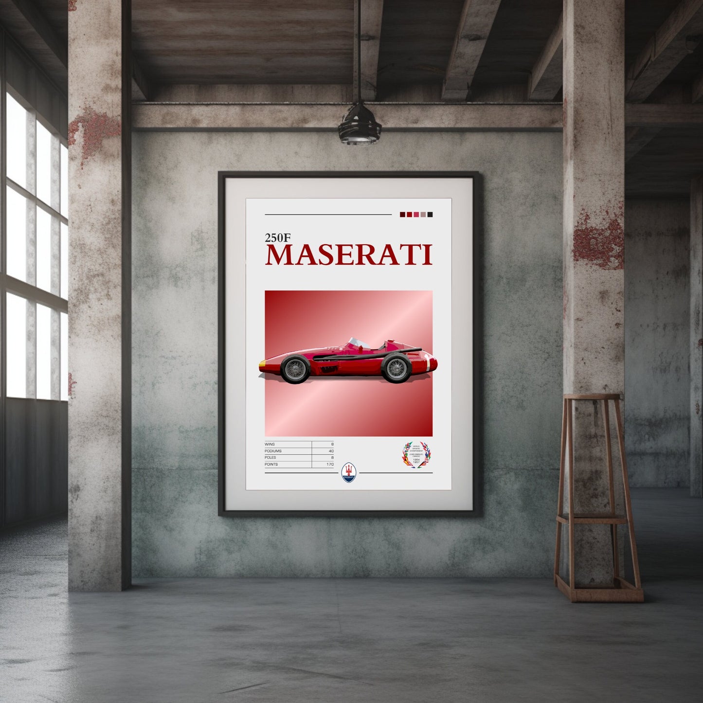 Maserati 250F F1 Poster, 1950s