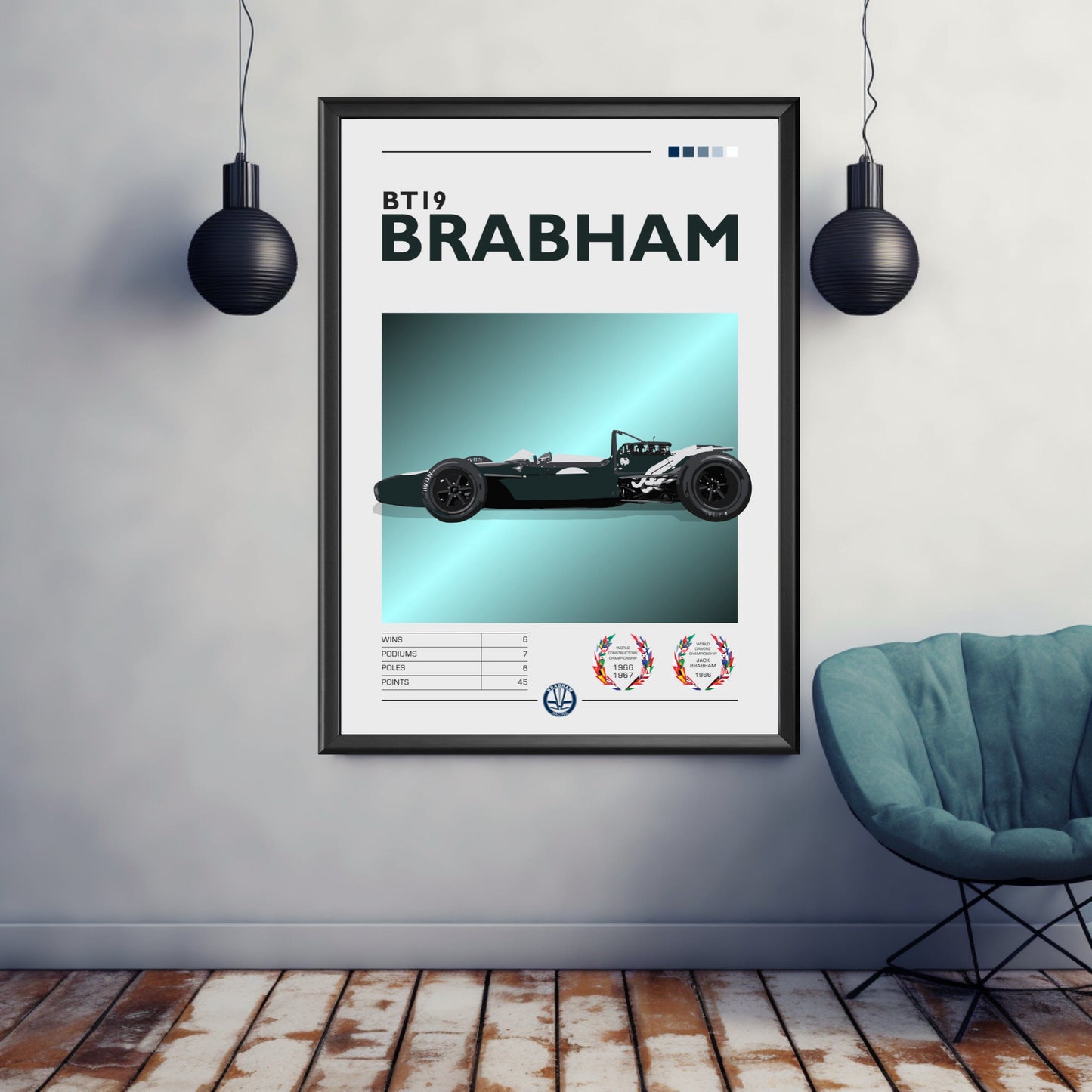 Brabham BT19 Poster, F1 Poster