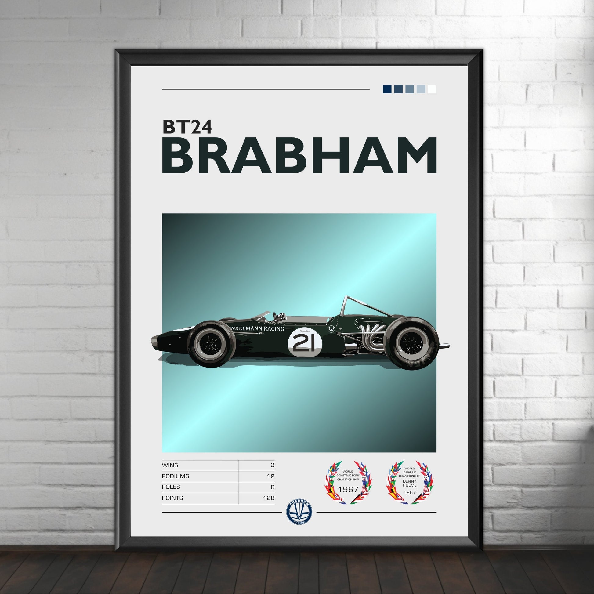 Brabham BT24 Print, F1 Poster