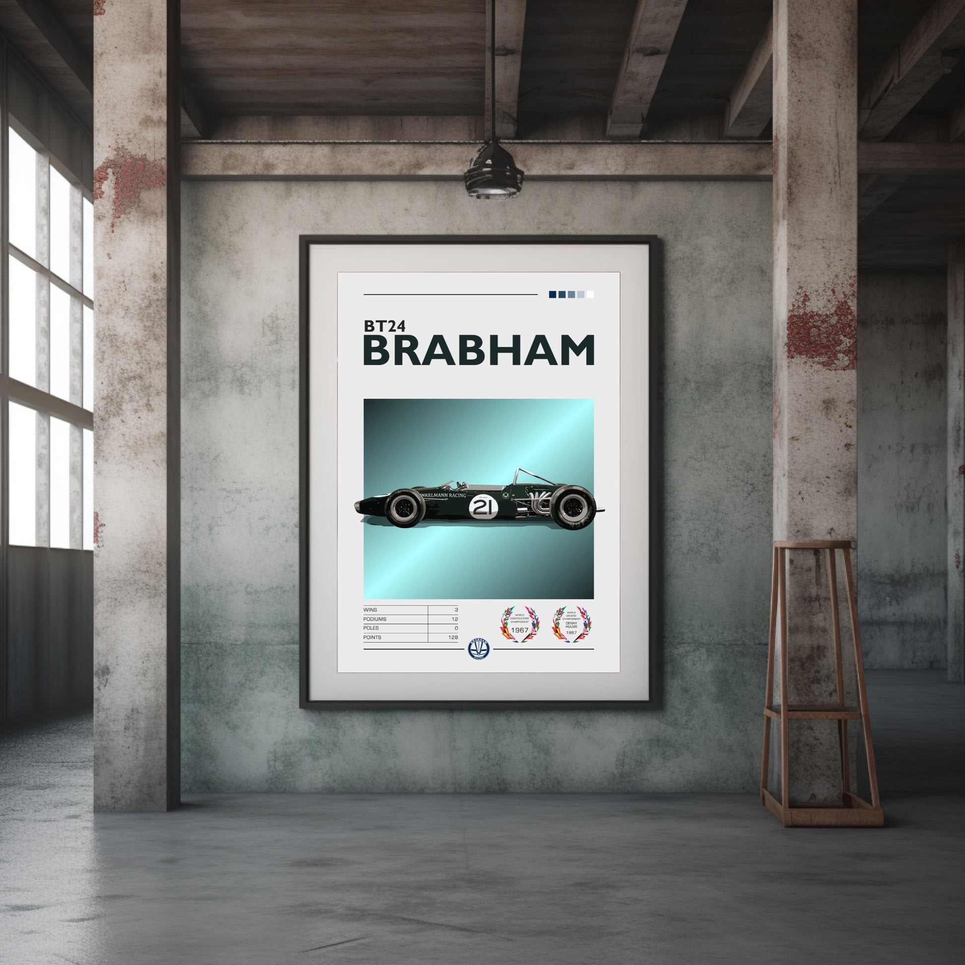 Brabham BT24 Print, F1 Poster