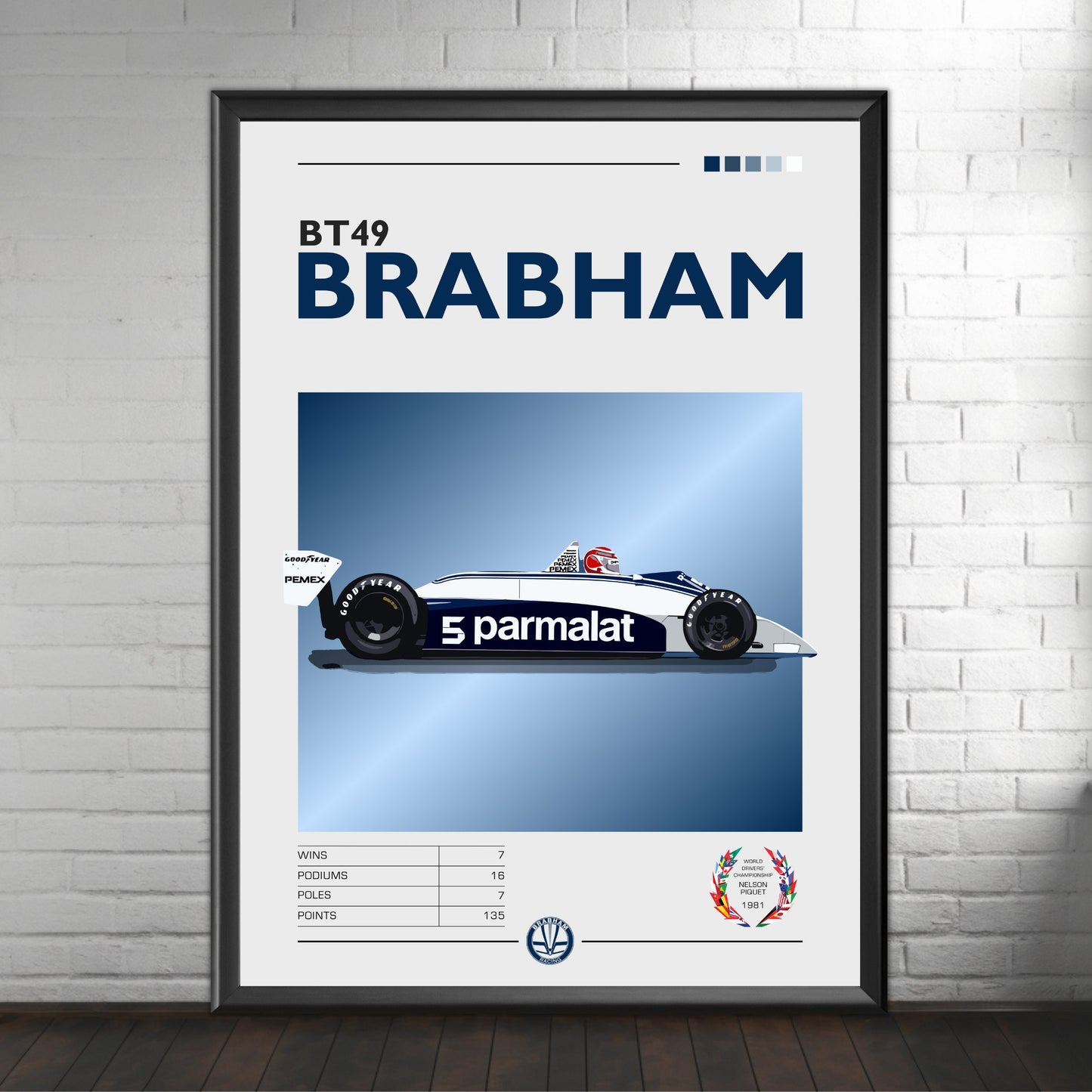 Brabham BT49 Print, F1 Poster