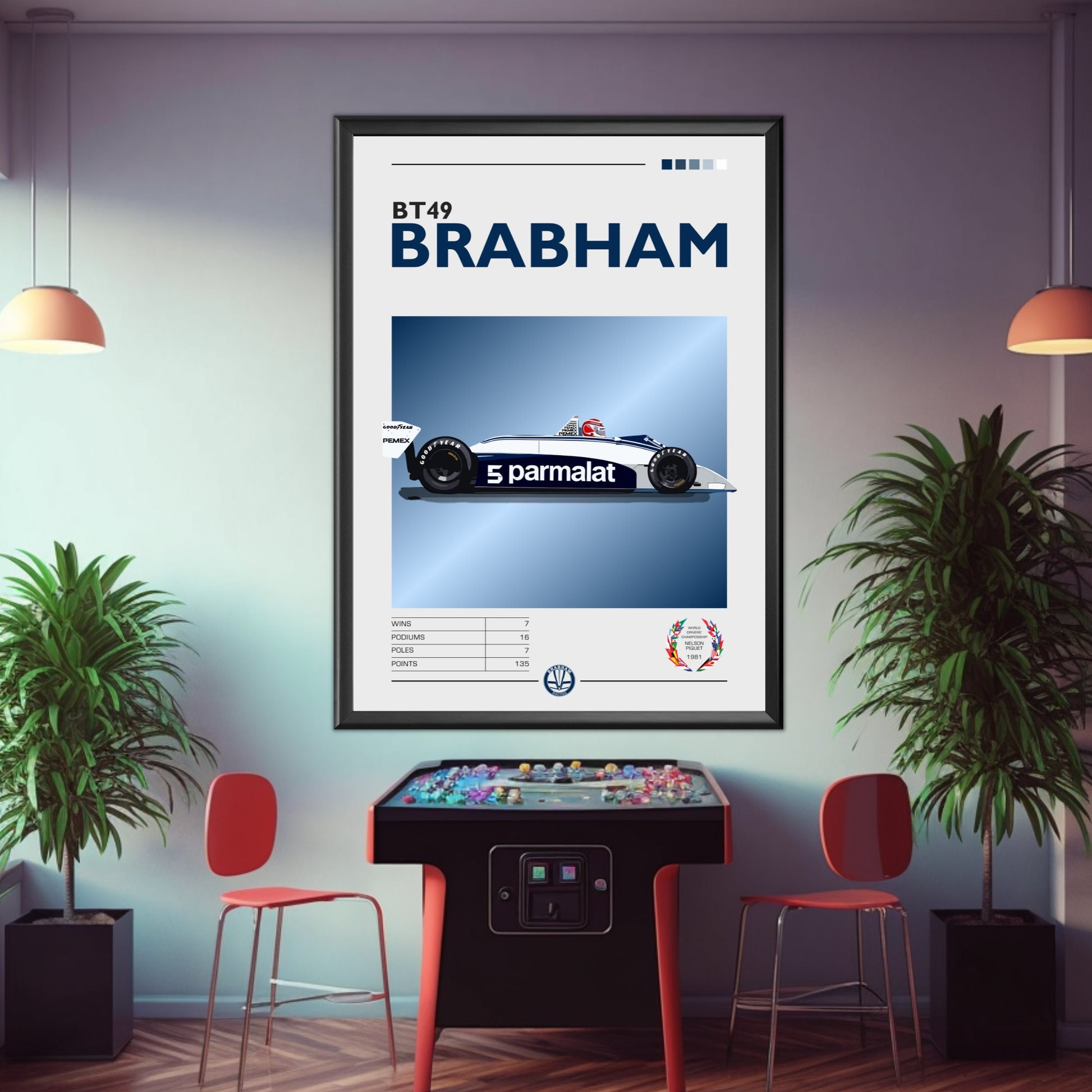 Brabham BT49 Print, F1 Poster